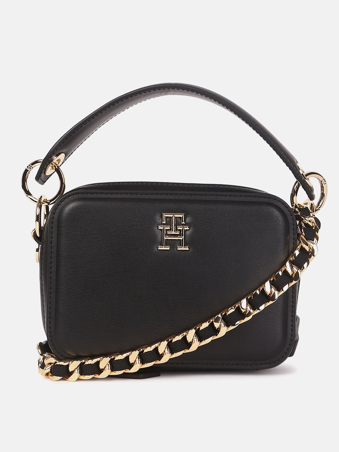 

Tommy Hilfiger Small Size Structured Sling Bag, Black