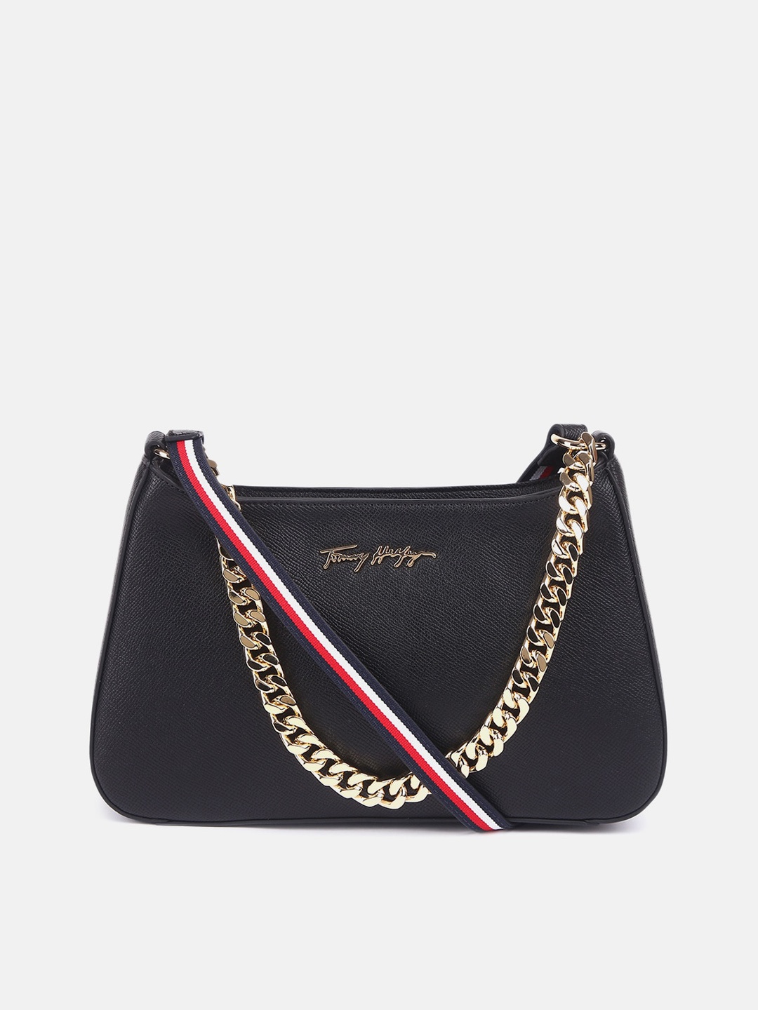 

Tommy Hilfiger PU Structured Handheld Bag, Black