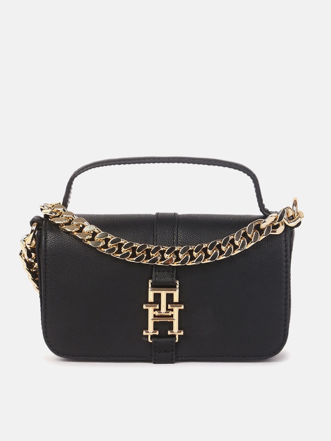 

Tommy Hilfiger PU Structured Handheld Bag, Black