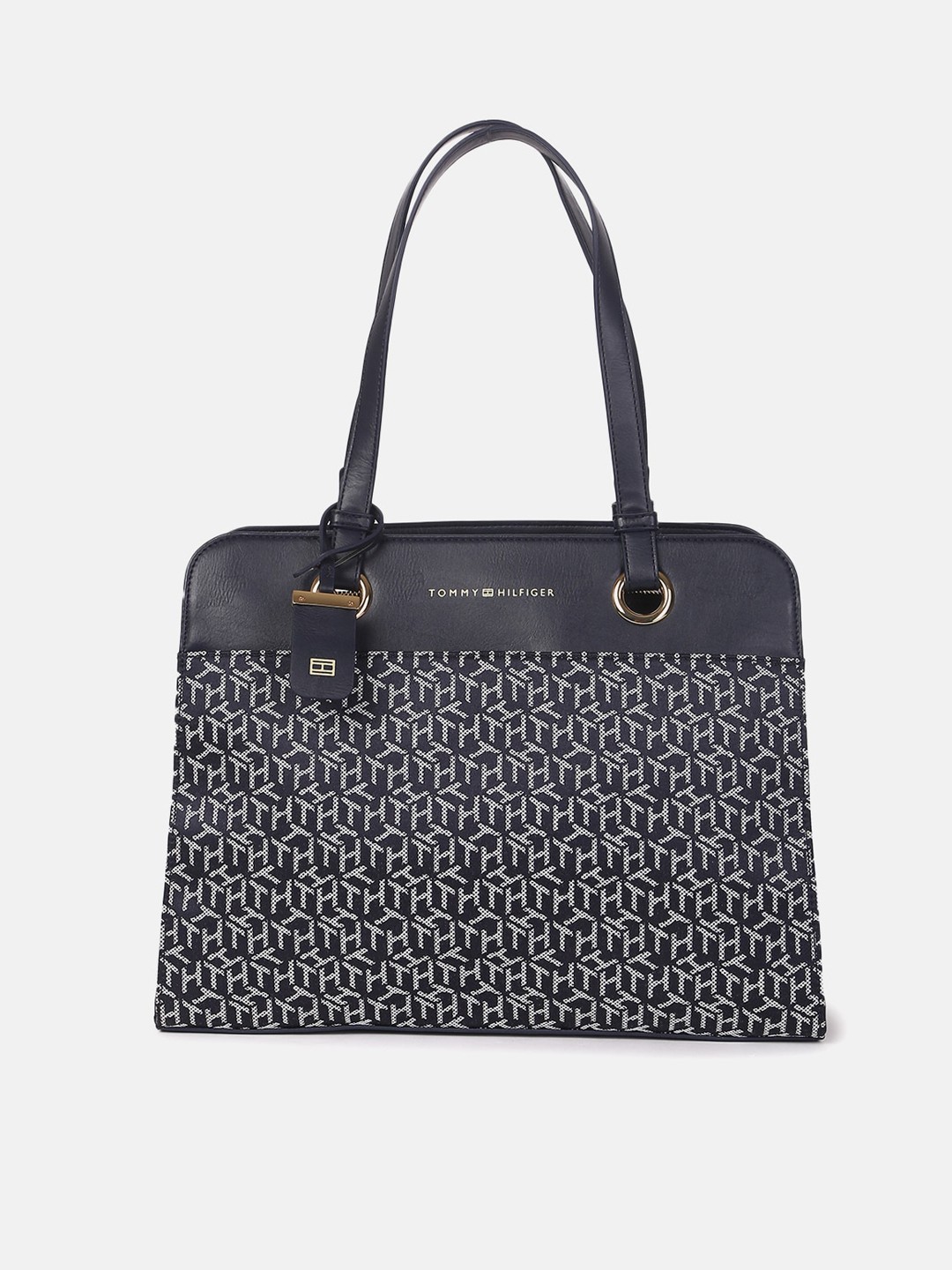 

Tommy Hilfiger Printed Structured Shoulder Bag, Blue