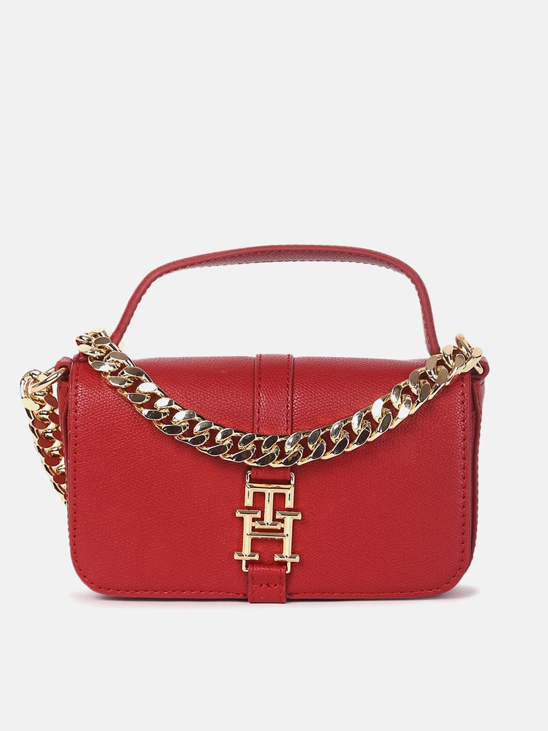 

Tommy Hilfiger Small Structured Handheld Bag, Red