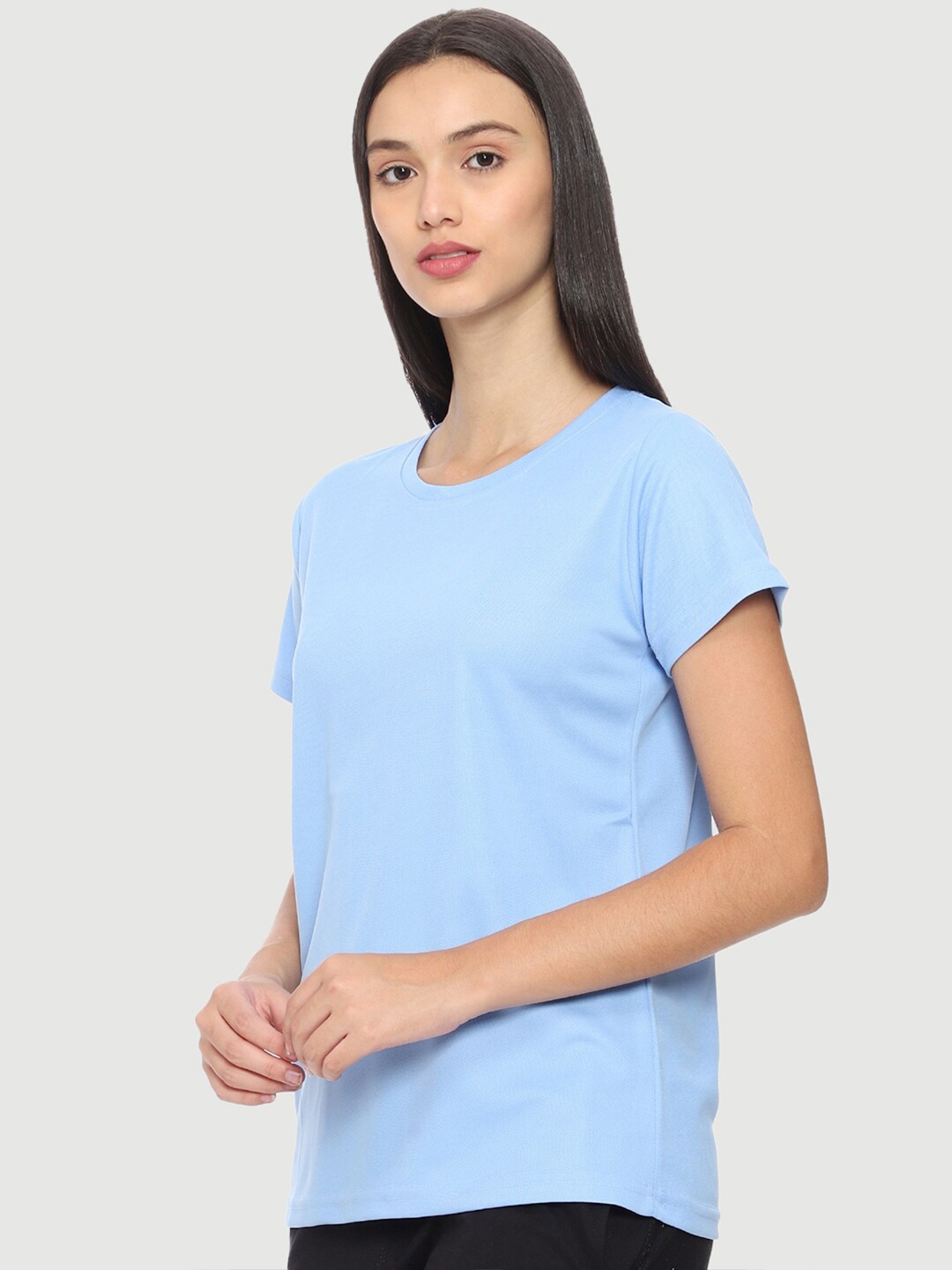 

Urban Komfort Women Short Sleeves Round Neck T-shirt, Blue