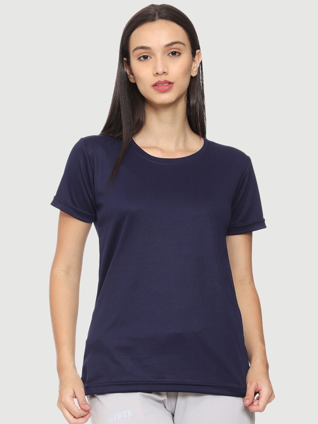 

Urban Komfort Women Short Sleeves Round Neck T-shirt, Navy blue
