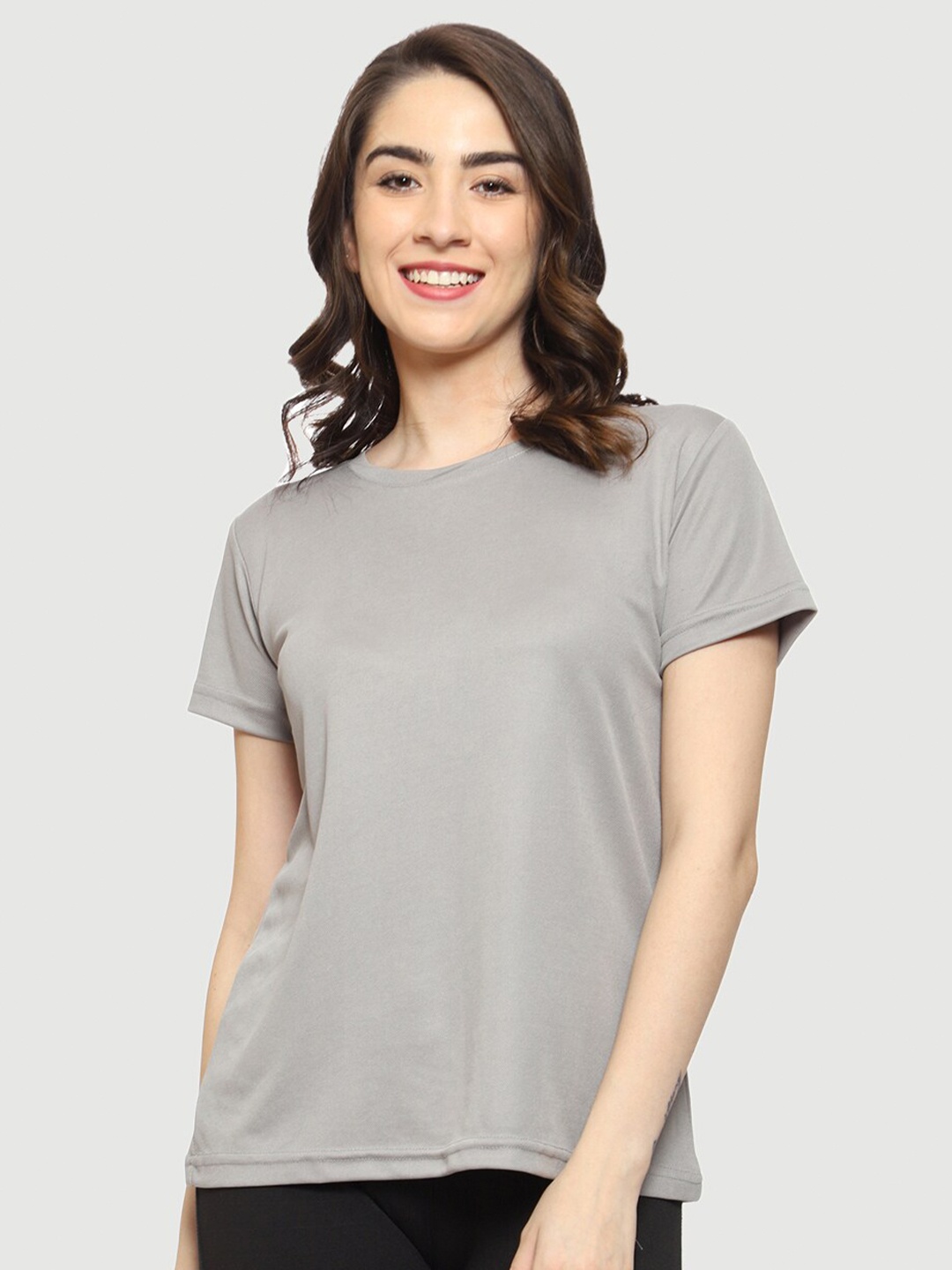 

Urban Komfort Women Round Neck T-shirt, Grey