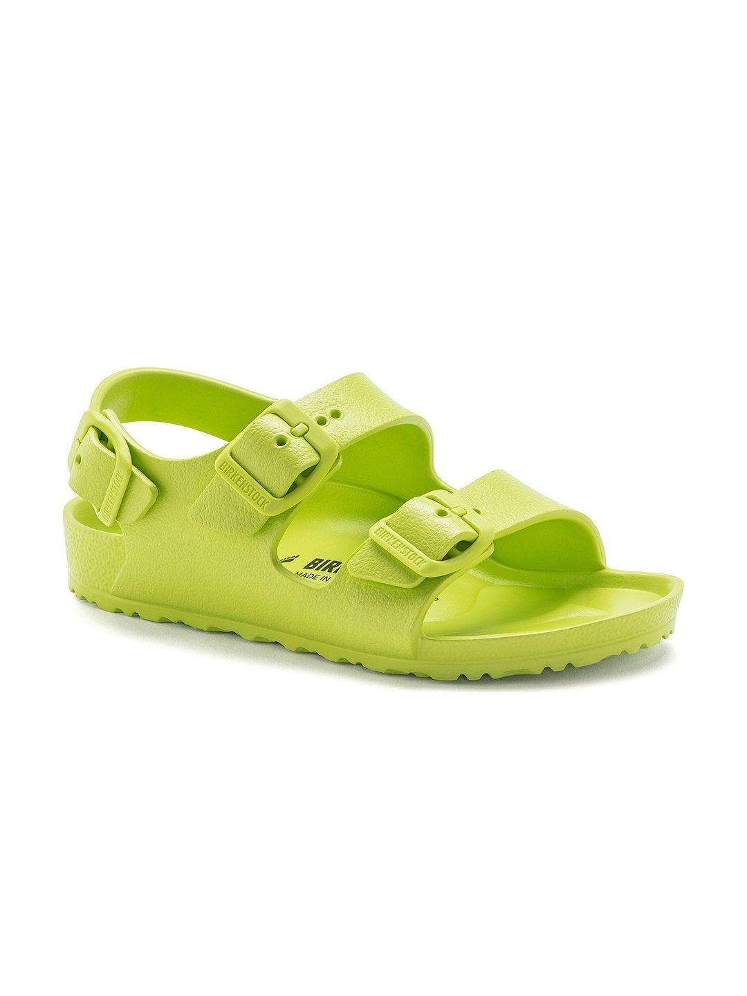 

Birkenstock Boys Milano Narrow Width Two-Strap Comfort Sandals, Fluorescent green