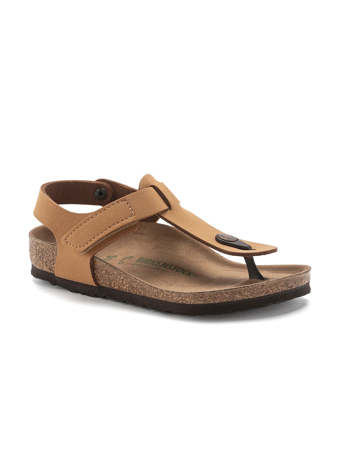 

Birkenstock Kairo Hl Earthy Vegan Caramel Narrow Width Nubuck With An Ankle Strap, Brown
