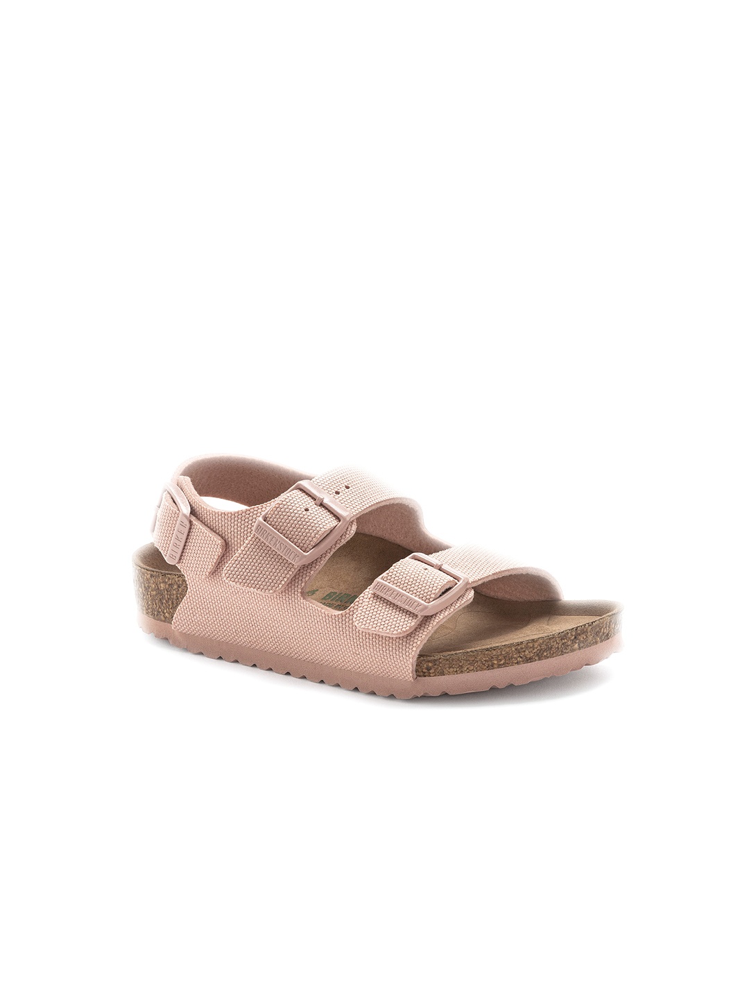 

Birkenstock Girls Textured Ankle Strap Flats, Pink