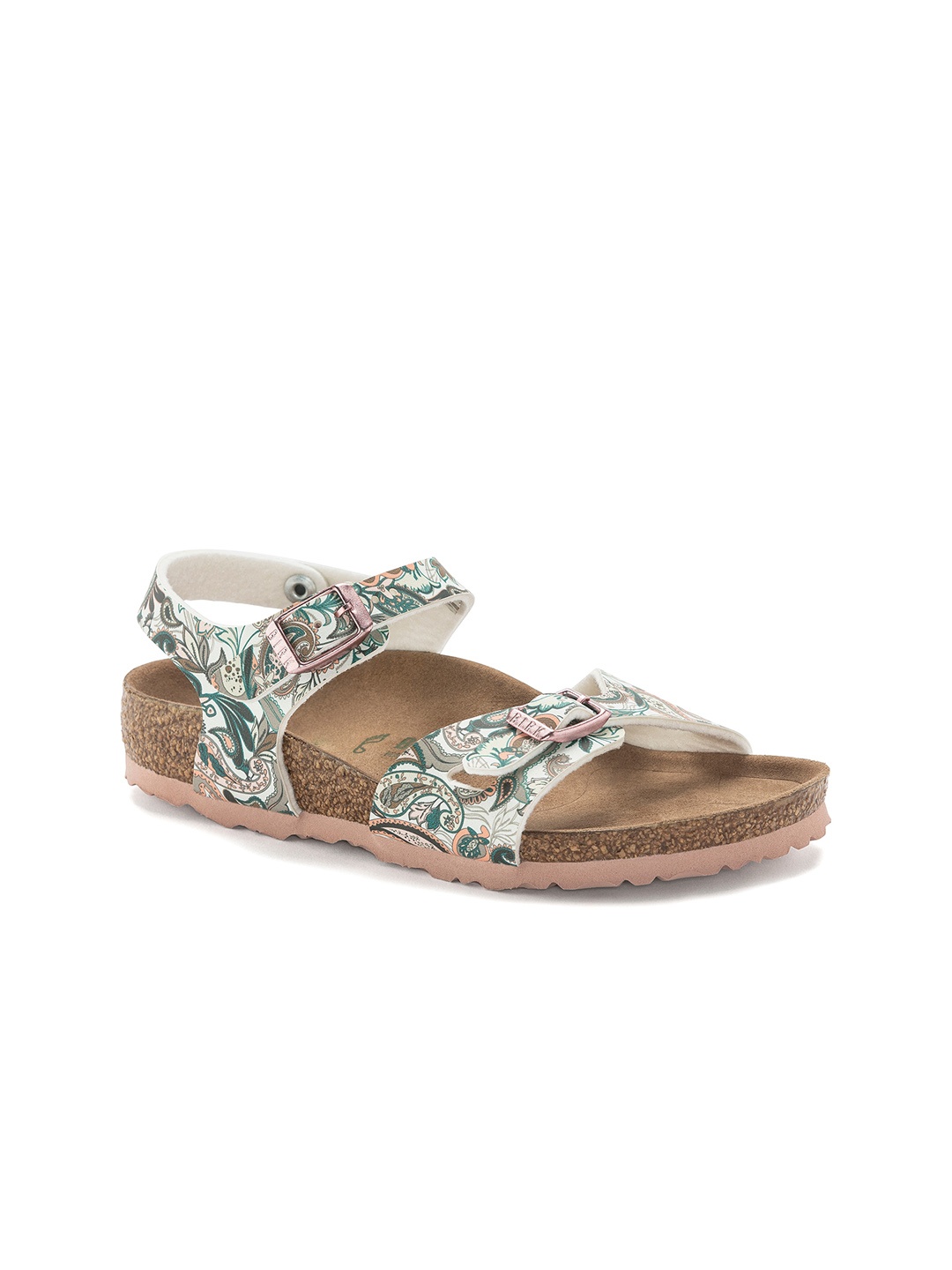 

Birkenstock Rio Paisley Light Rose Narrow Width Birko-Flor With An Ankle Strap