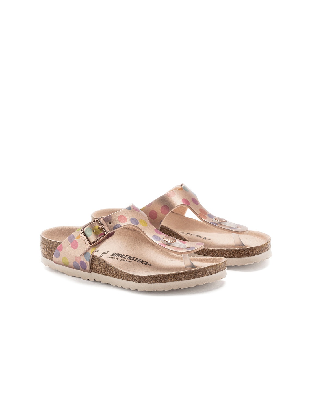 

Birkenstock Gizeh Girls Printed Thong Flats, Bronze