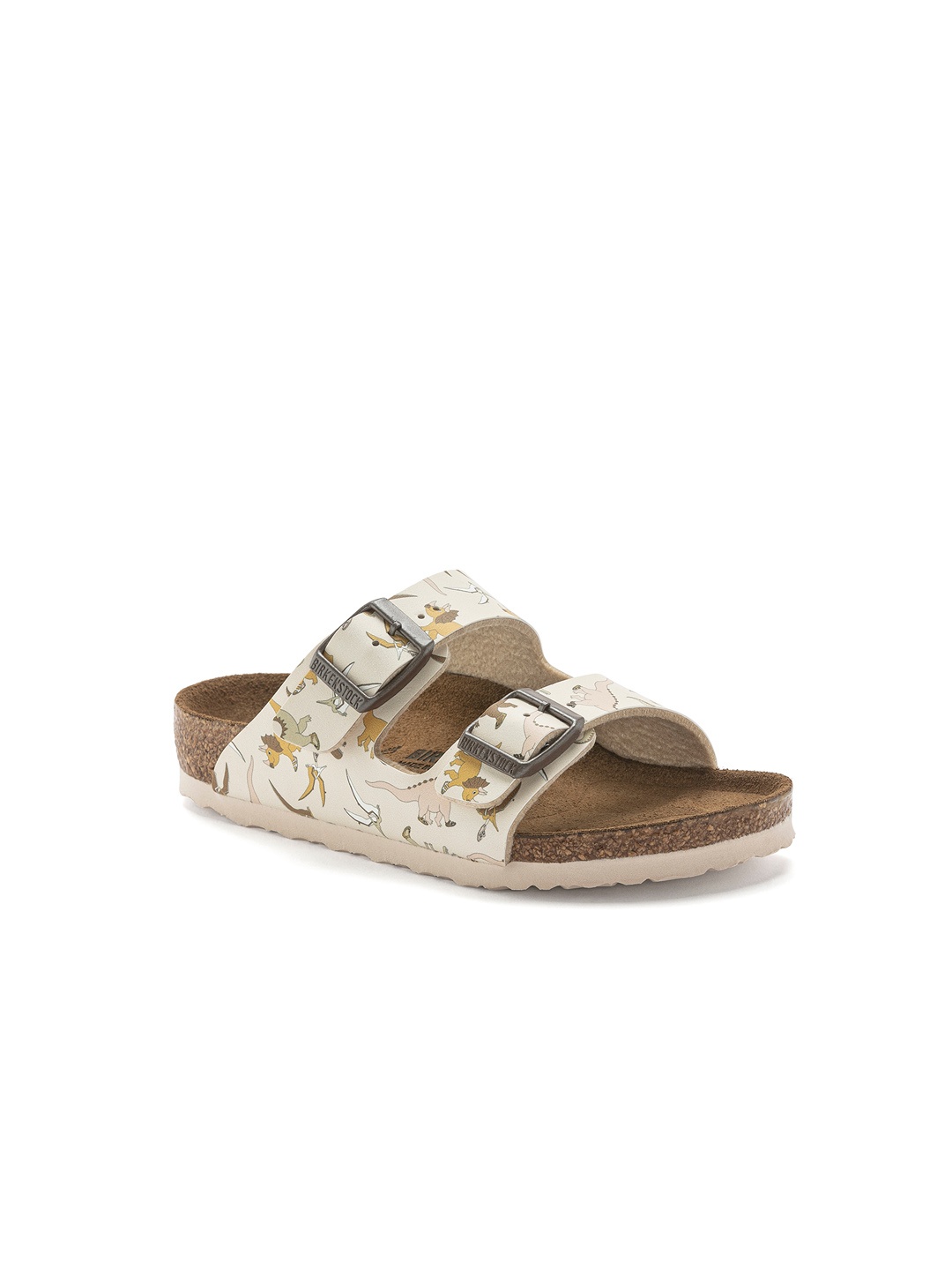 

Birkenstock Girls Printed Open Toe Two-Strap Flats, Rose