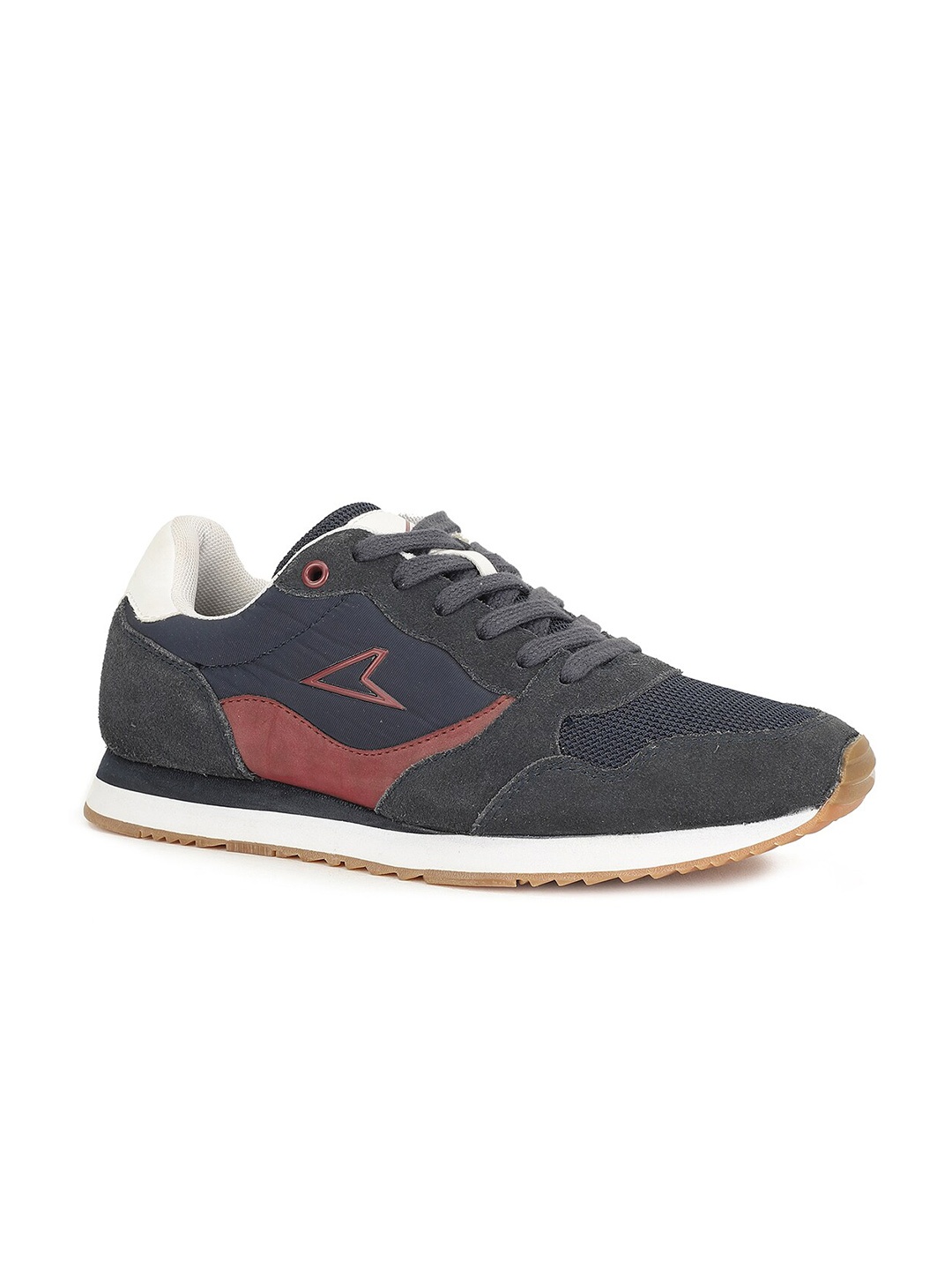 

Power Men Lace-Ups Suede Running Non-Marking Sports Shoes, Blue