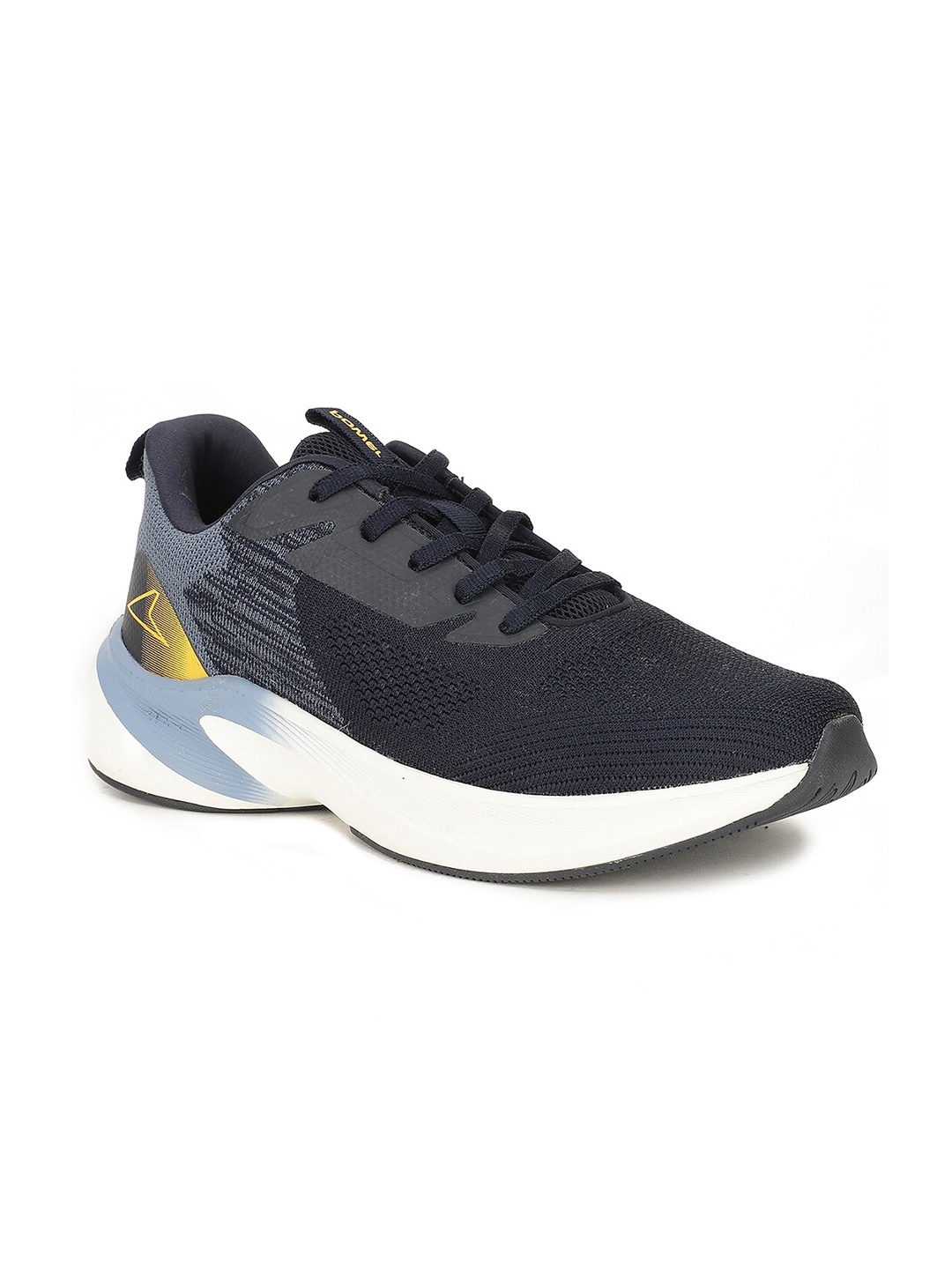 

Power Men Lace-Ups Textile Running Non-Marking Sports Shoes, Navy blue