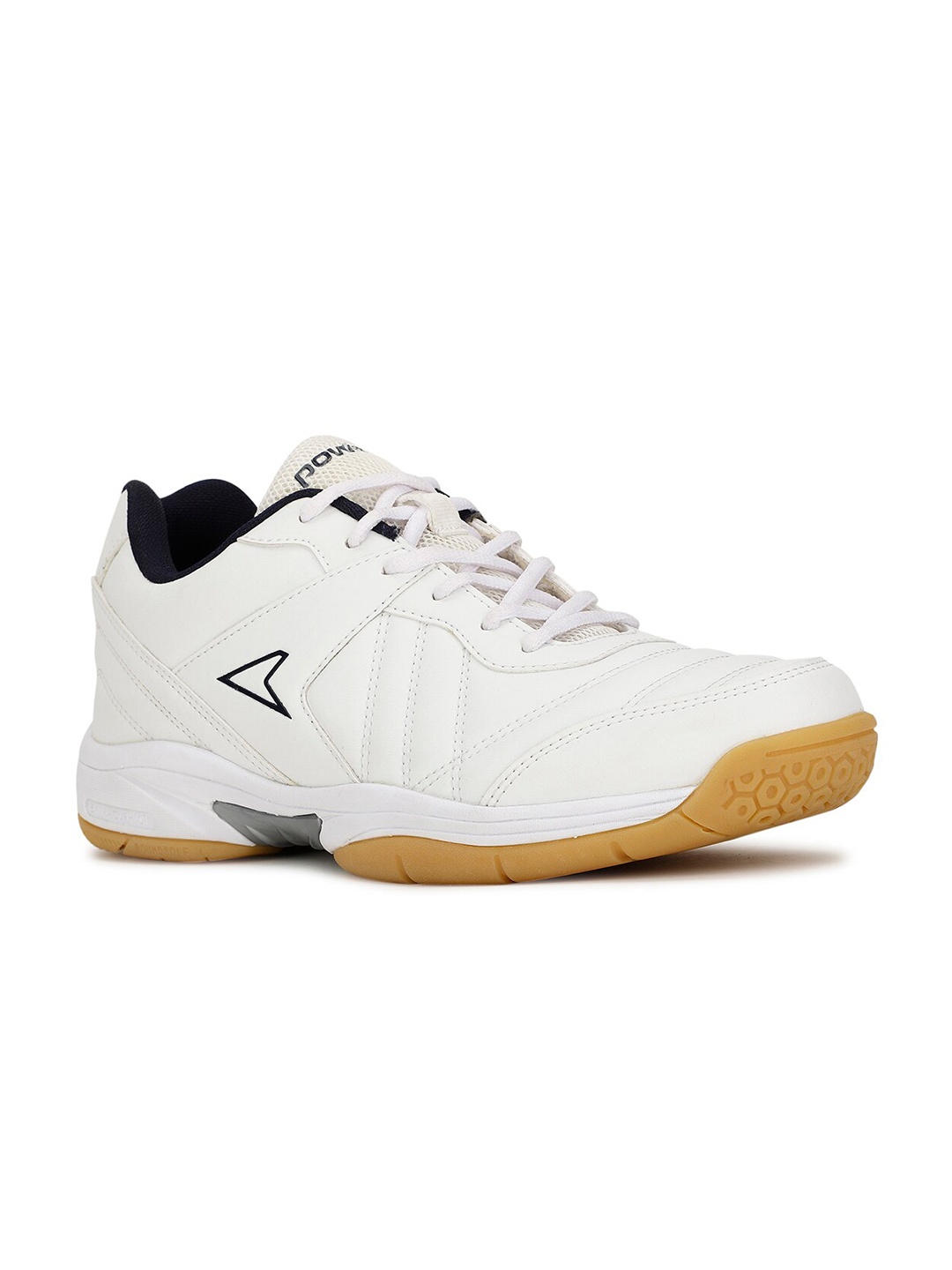 

Power Men Lace-Ups Running Non-Marking Sports Shoes, White