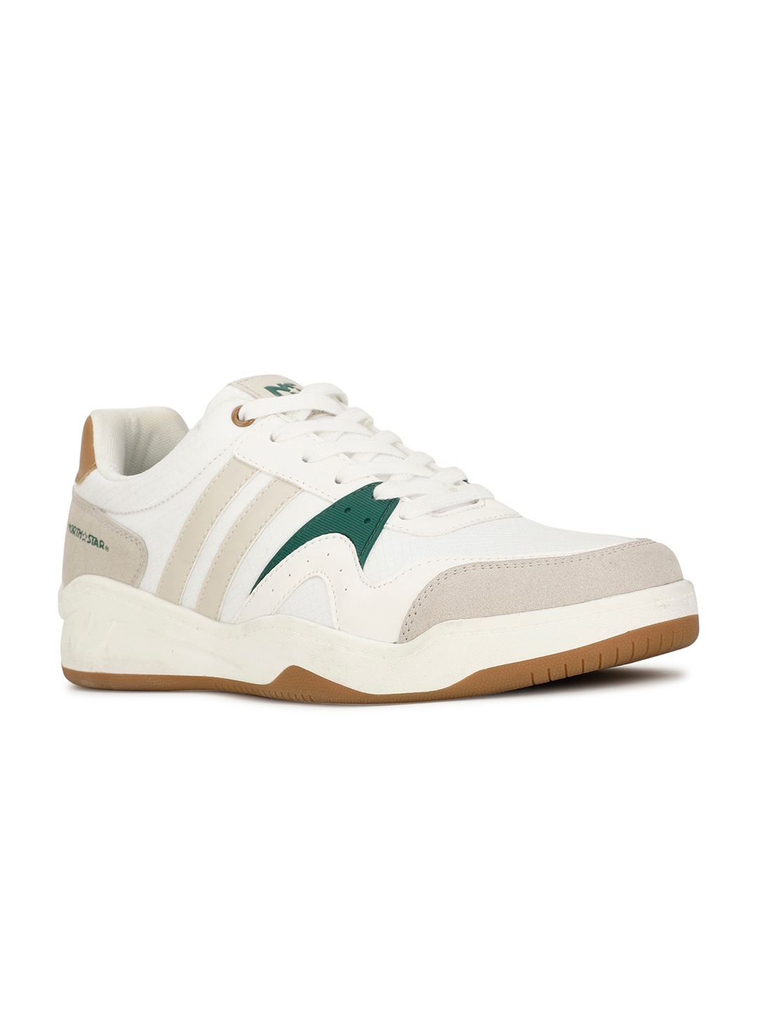 

North Star Men Colourblocked Sneakers, White
