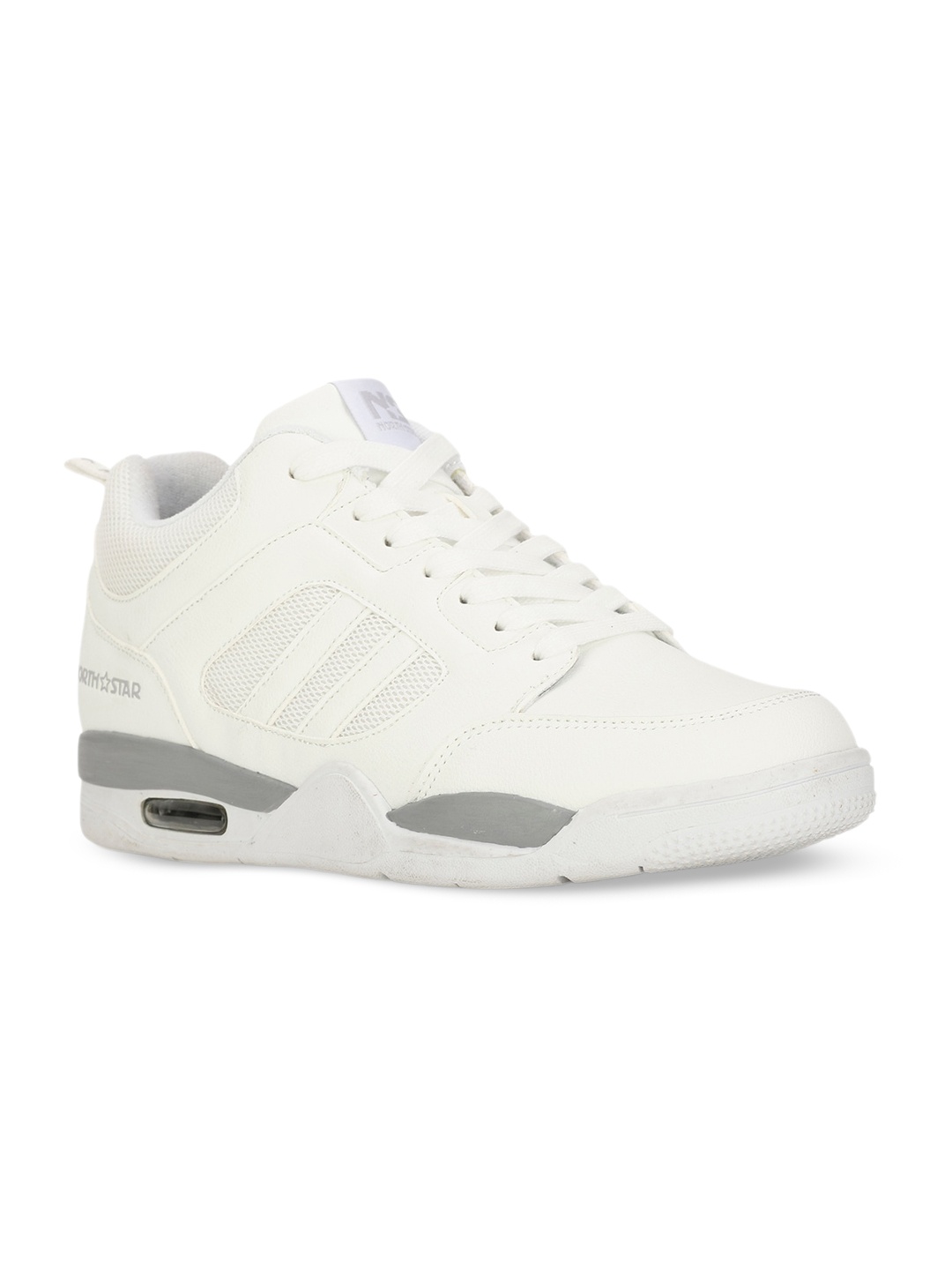 

North Star Men Colourblocked Lace-Ups PU Sneakers Shoes, White
