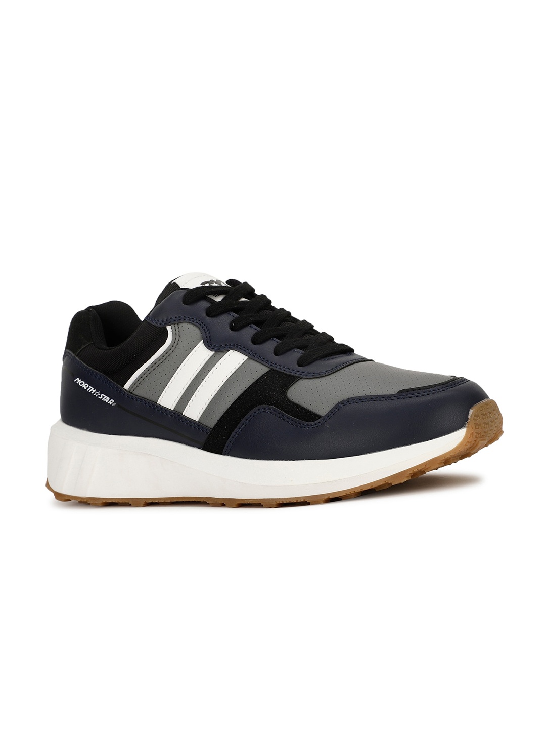 

North Star Men Colourblocked Lace-Ups PU Sneakers, Navy blue