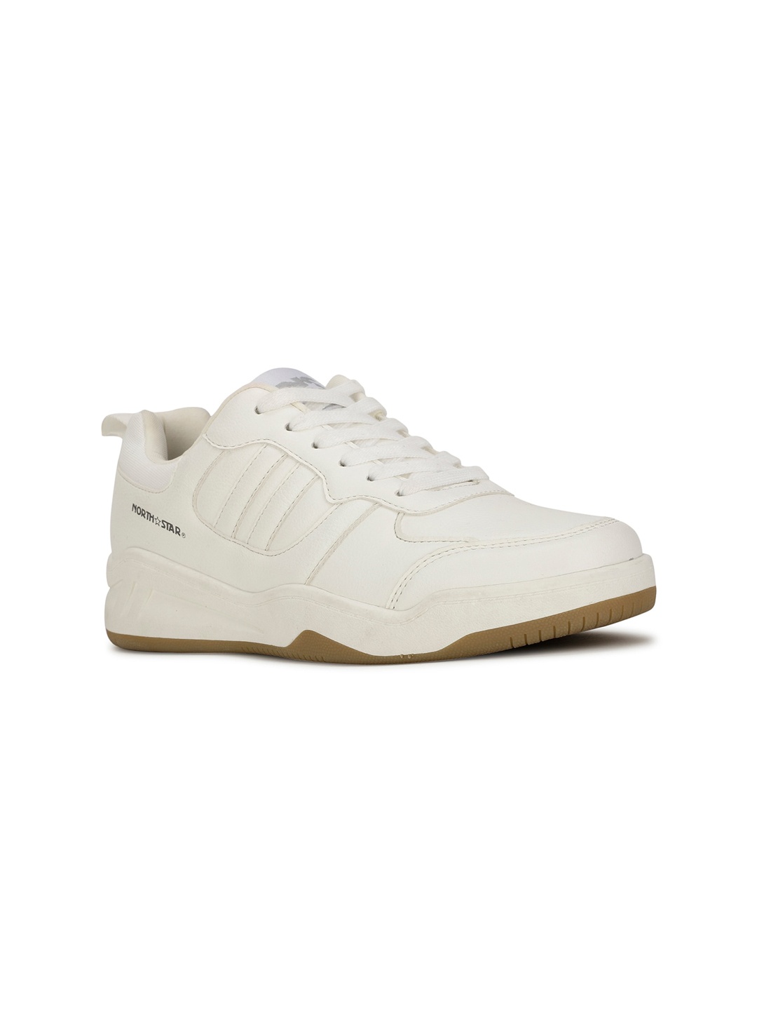 

North Star Women Pu Lace Ups Sneakers, White