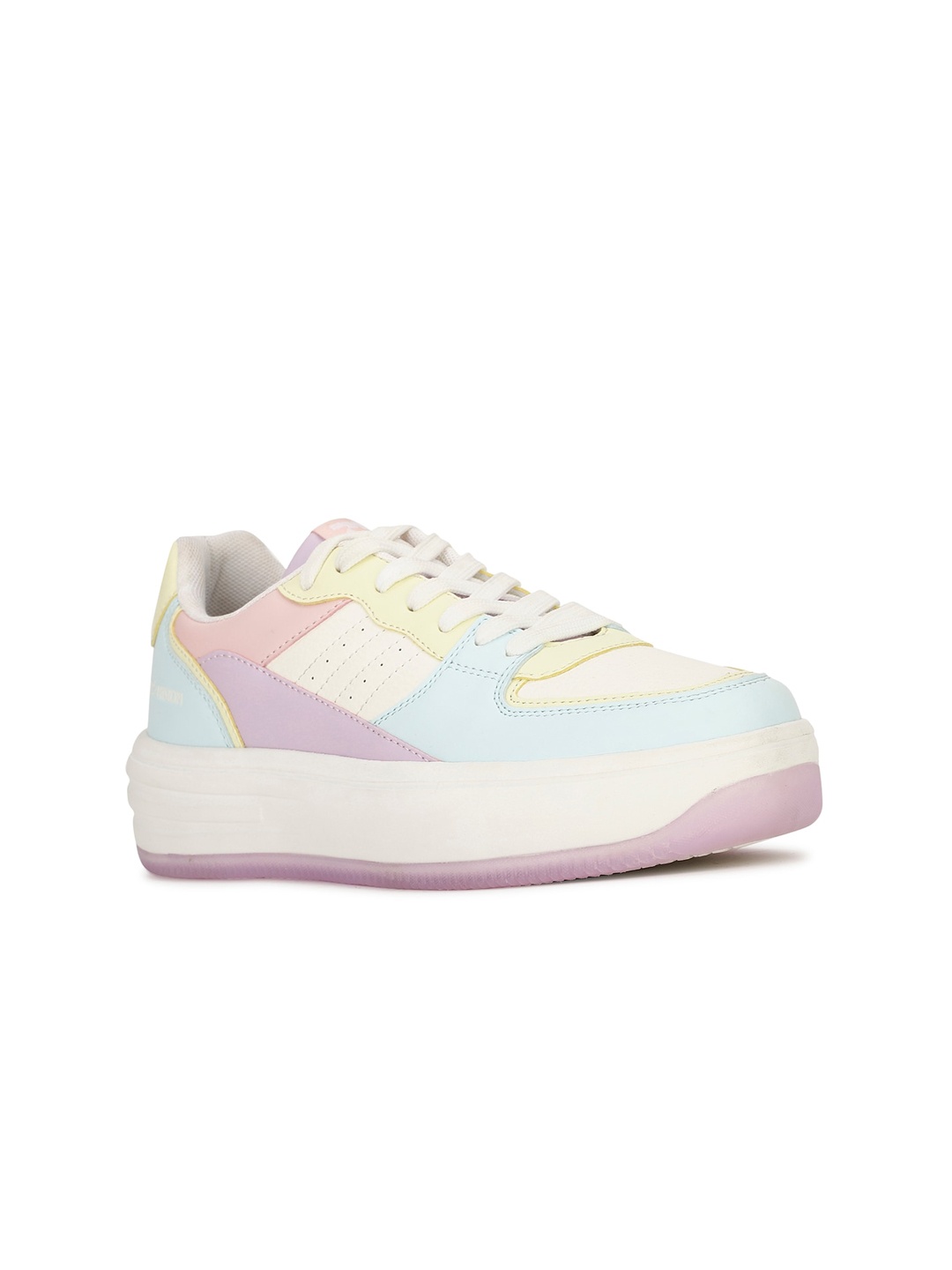 

North Star Women Colourblocked PU Sneakers, White