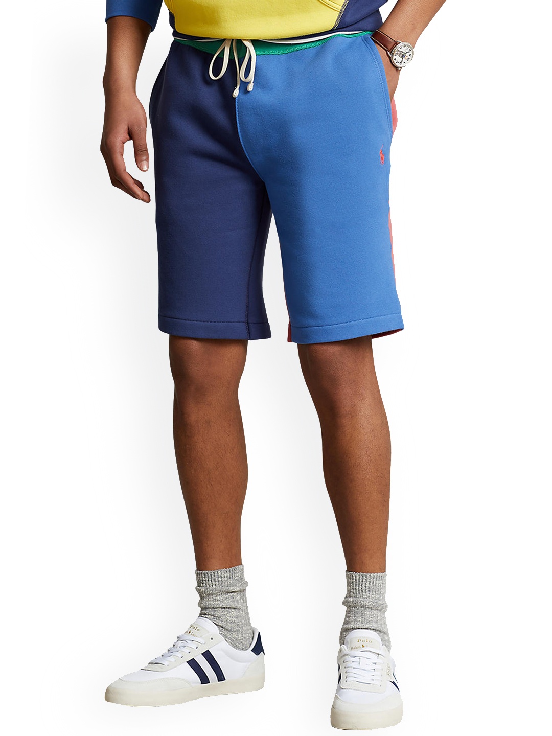 

Polo Ralph Lauren The Rl Men Colorblocked Knee-Length Shorts, Navy blue