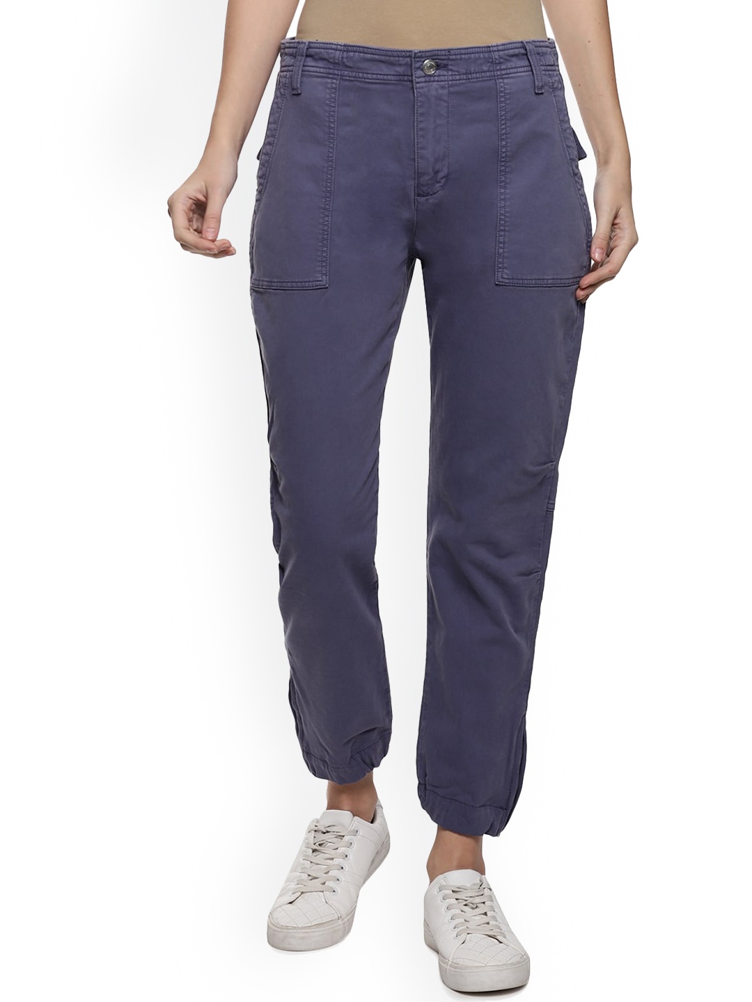 

7 For All Mankind Women Cotton Skinny Fit Joggers, Purple