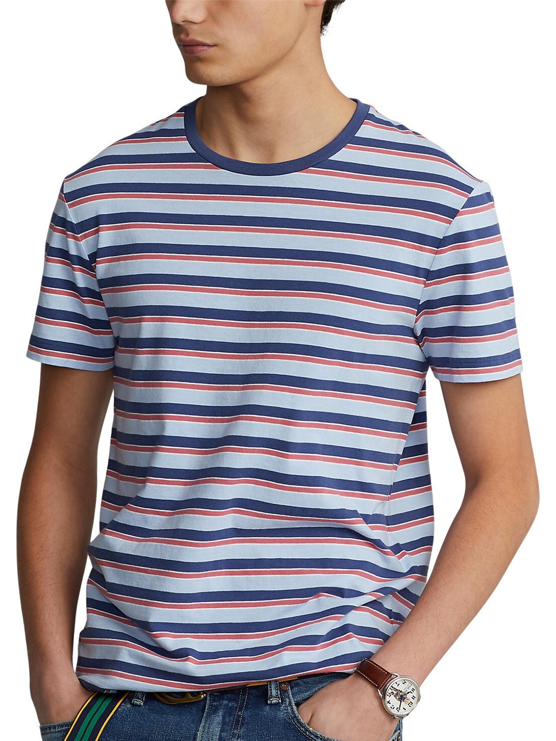 

Polo Ralph Lauren Men Striped Slim-Fit T-Shirt, Blue