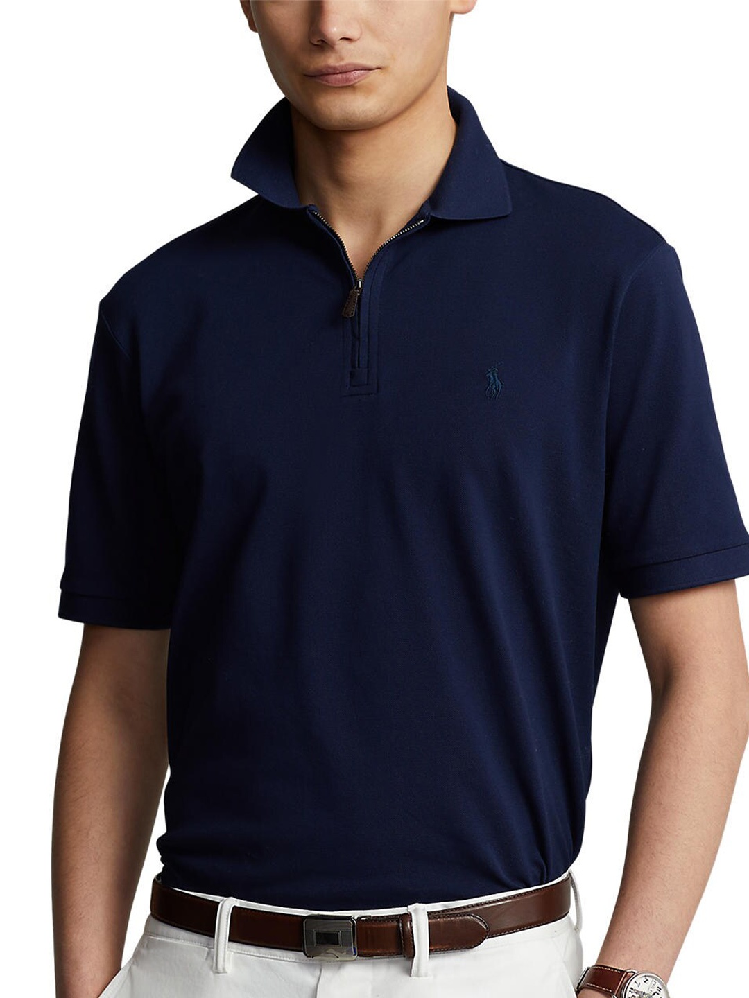 

Polo Ralph Lauren Slim-Fit Polo-Collar T-Shirts, Navy blue