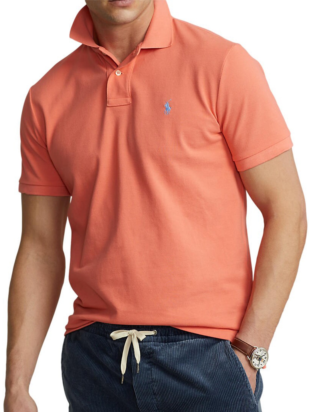 

Polo Ralph Lauren Men Polo Collar Cotton T-shirts, Pink
