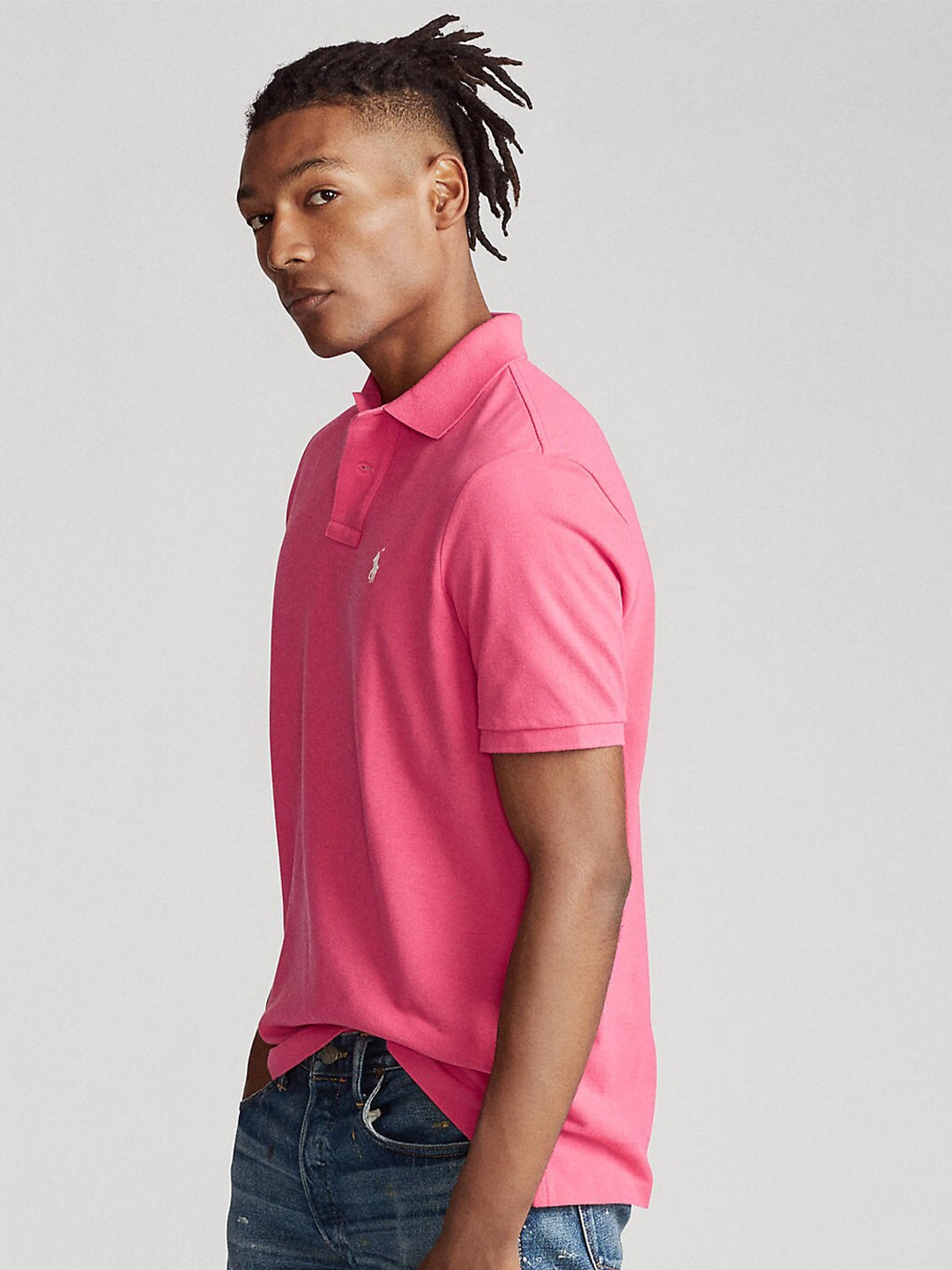 

Polo Ralph Lauren Men Slim-Fit Polo Collar Cotton T-shirt, Pink