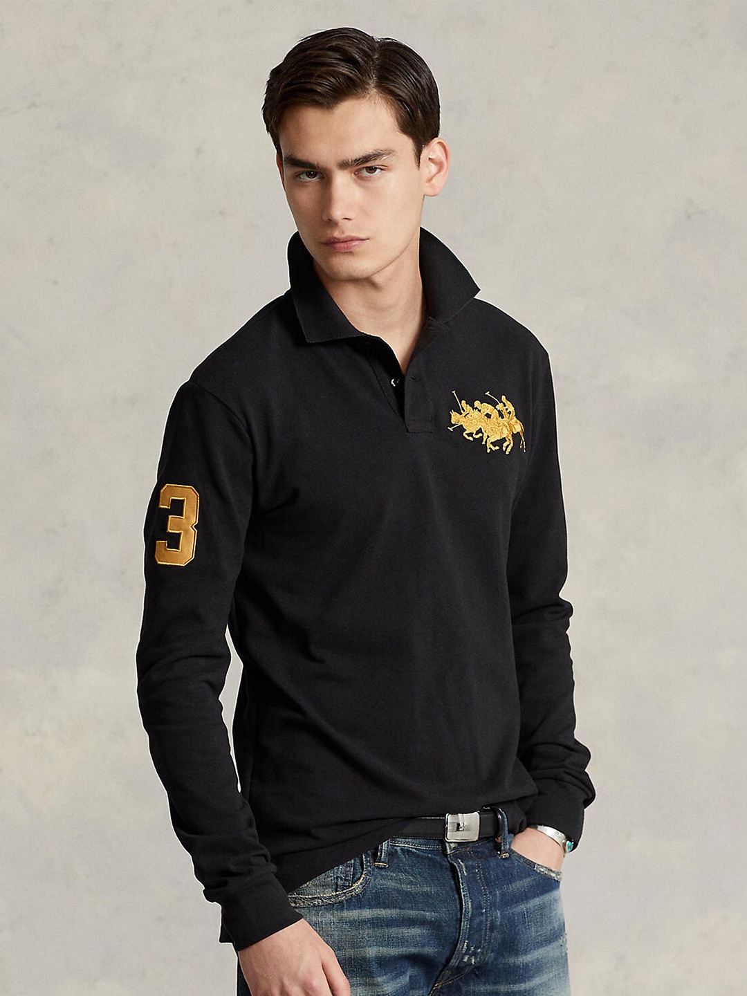 

Polo Ralph Lauren Logo Printed Slim-Fit Pure Cotton T-Shirt, Black