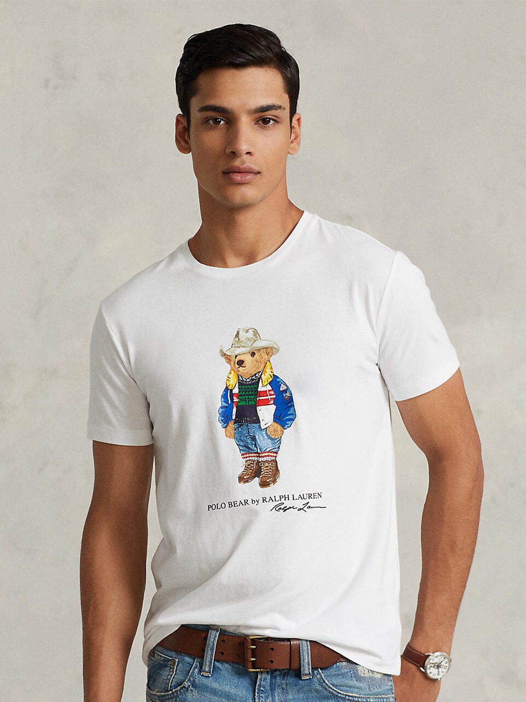 

Polo Ralph Lauren Men Printed Slim-Fit Pure Cotton T-Shirt, White