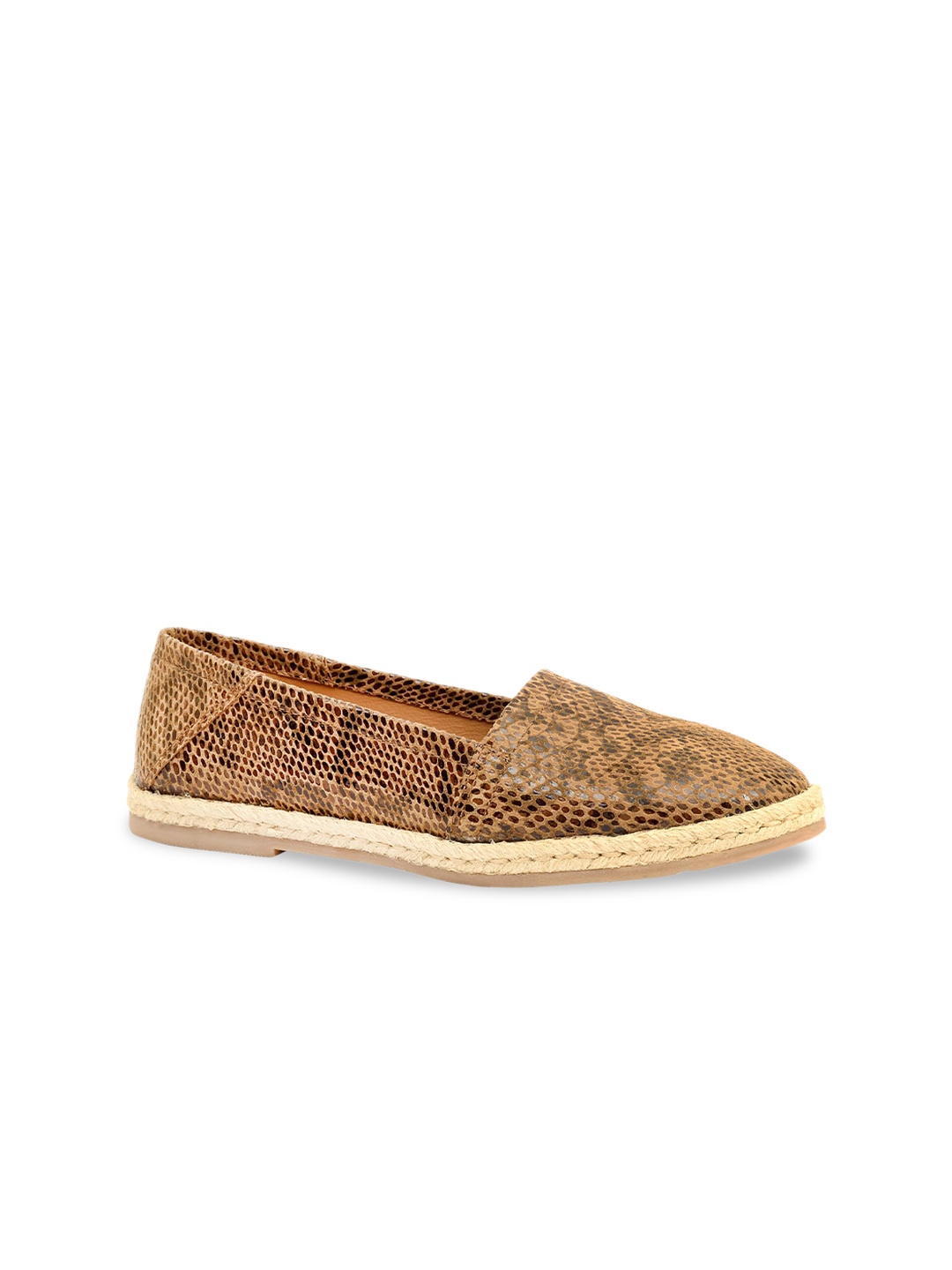 

Eske Women Textured Lightweight Leather Espadrilles, Brown