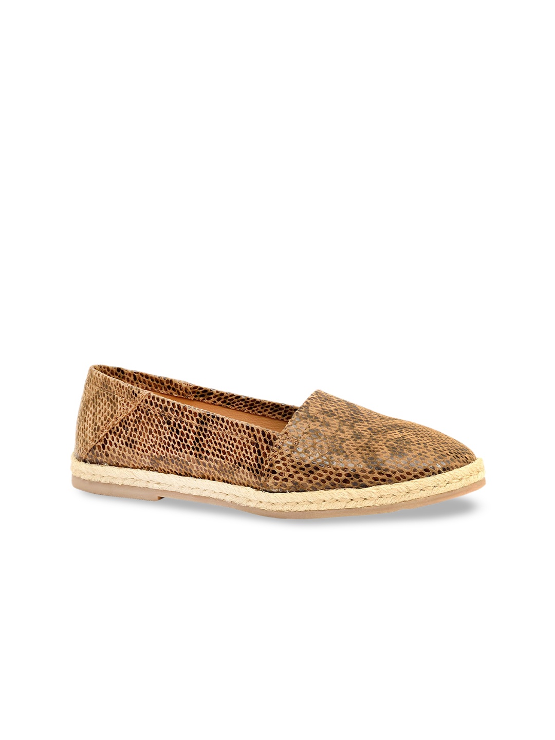 

Eske Women Textured Lightweight Leather Espadrilles, Brown