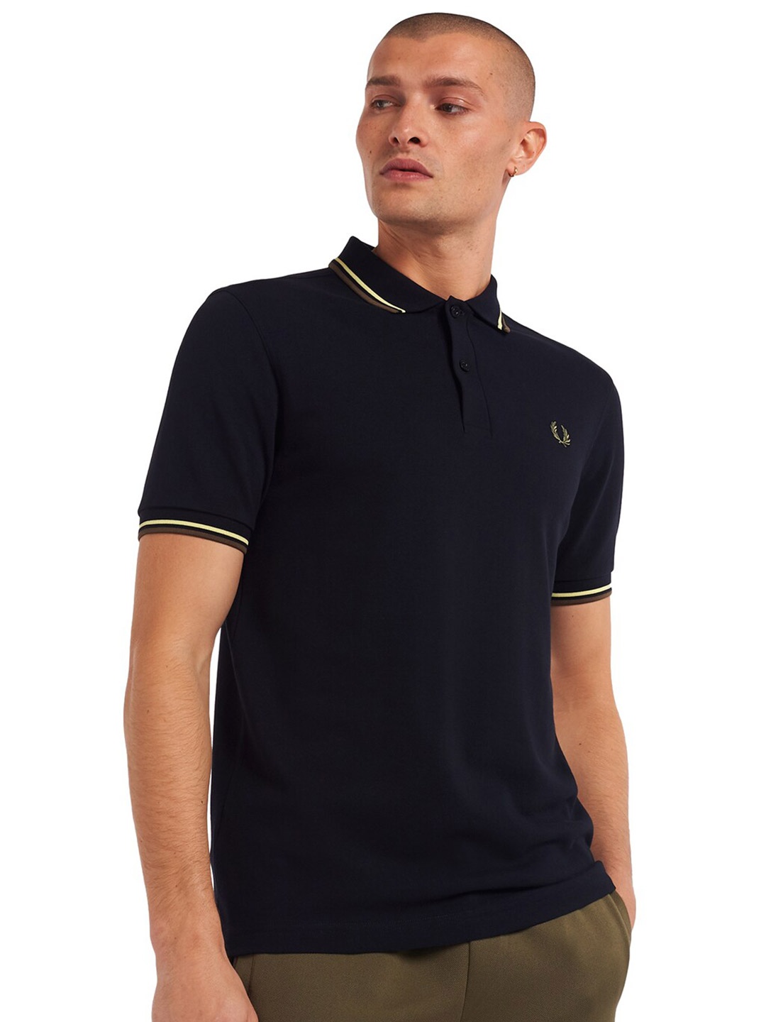 

Fred Perry Men Polo Collar Cotton T-shirt, Navy blue