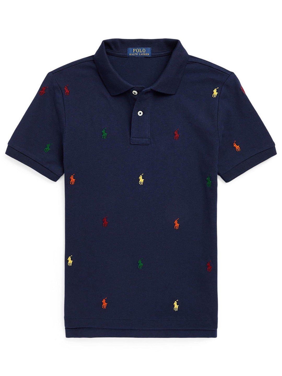 

Polo Ralph Lauren Boys Brand Logo Embroidered Polo Collar T-shirt, Navy blue