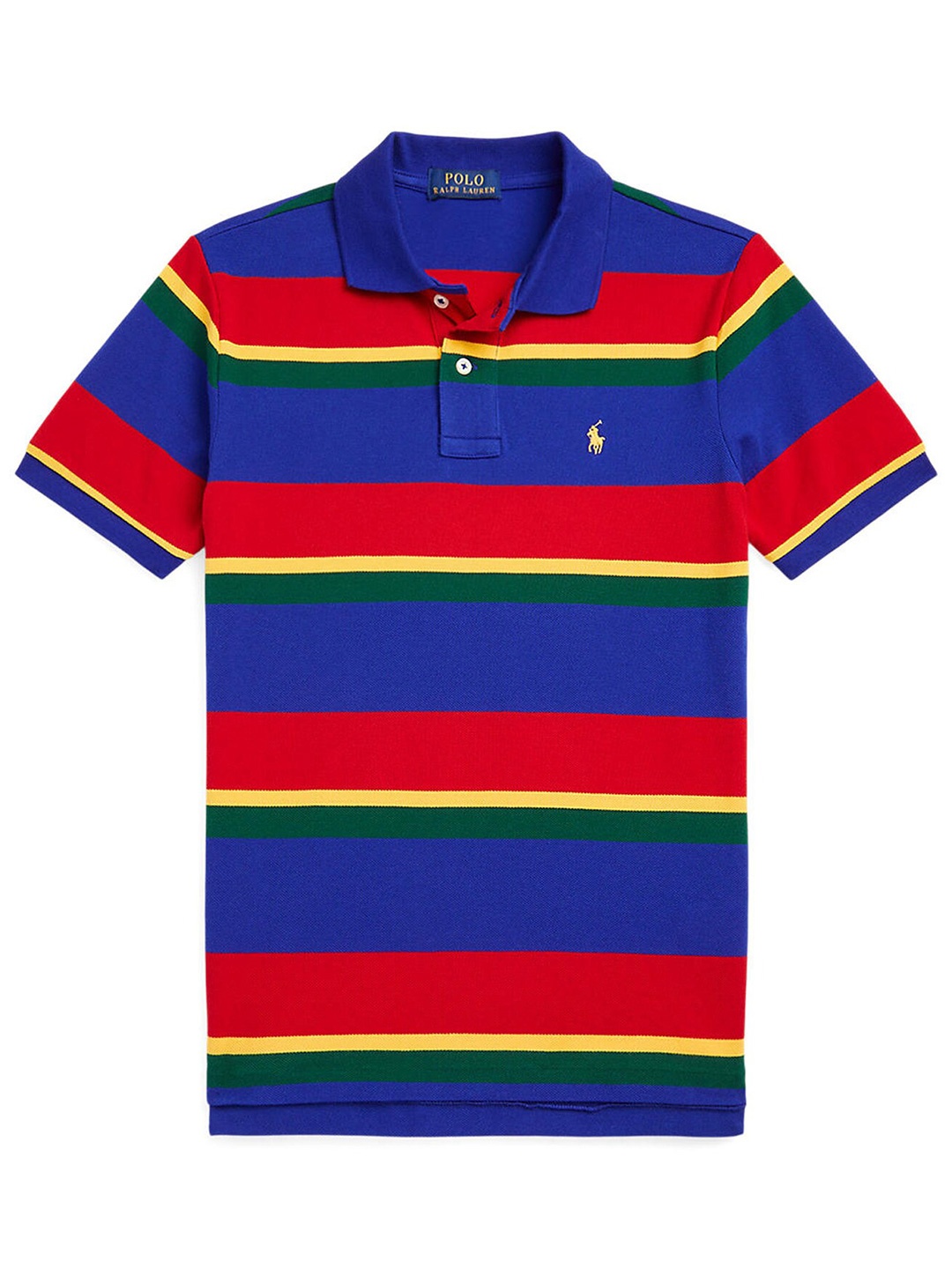 

Polo Ralph Lauren Boys Striped Polo Collar Pure Cotton T-Shirts, Red