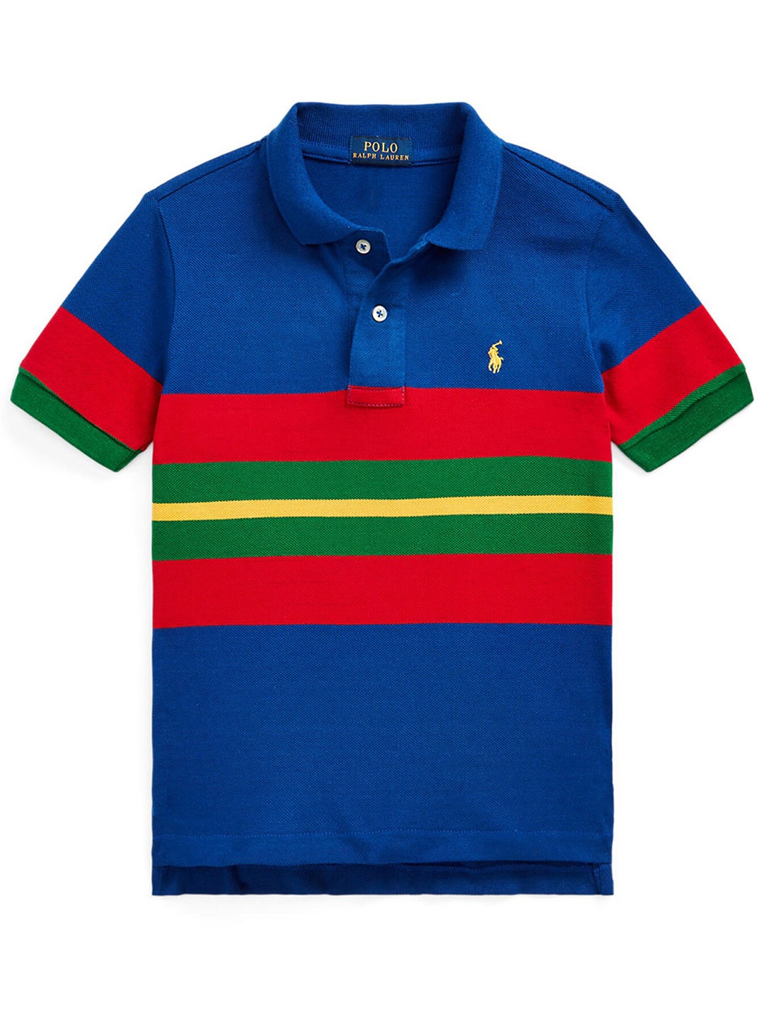 

Polo Ralph Lauren Striped Pure Cotton T-Shirt, Blue