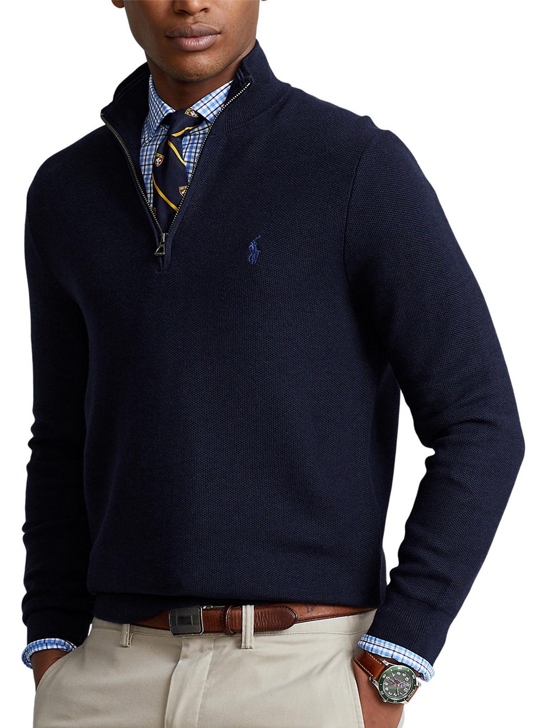 

Polo Ralph Lauren Men Cotton Pullover Sweater, Navy blue
