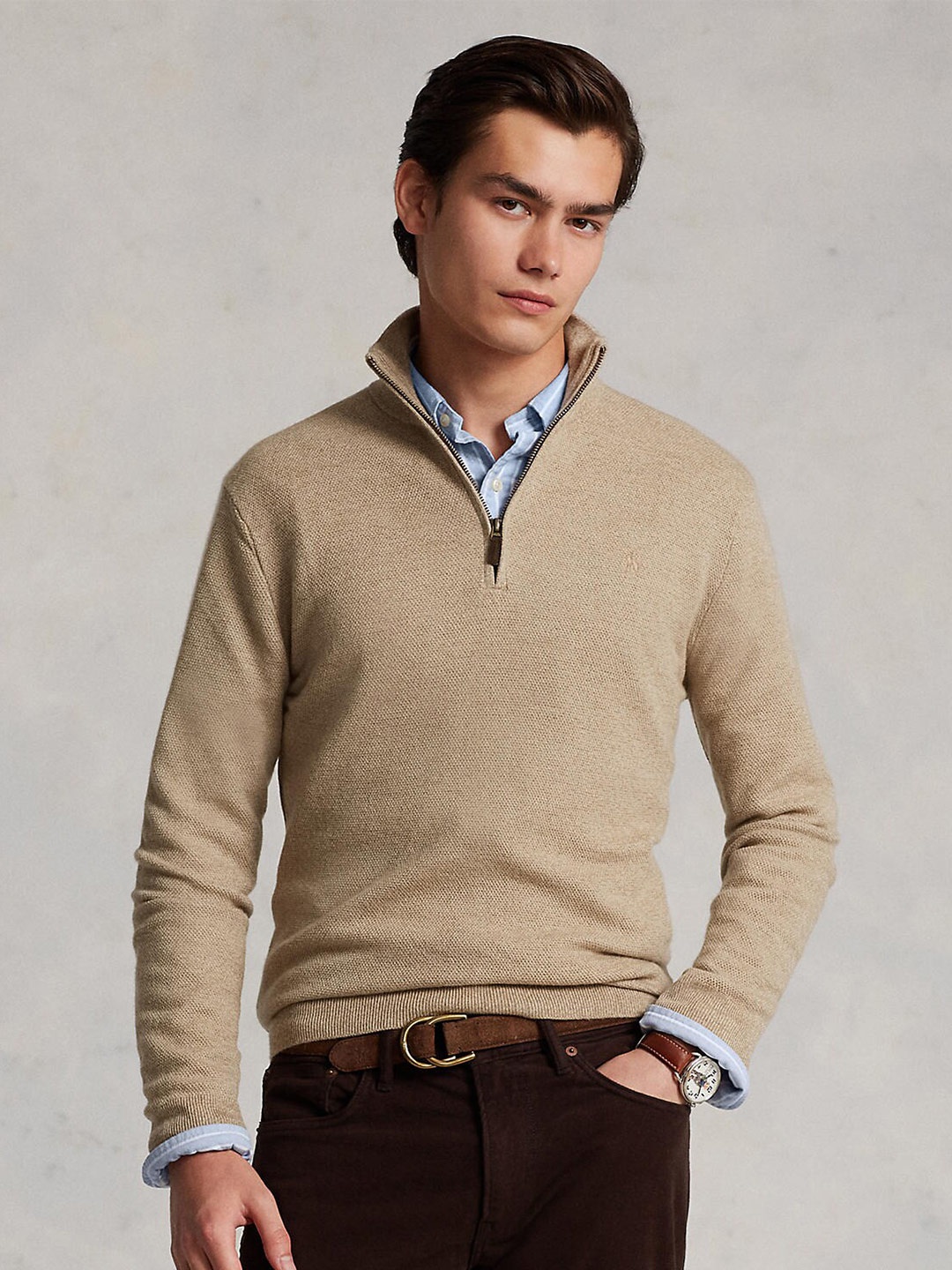 

Polo Ralph Lauren Men Pure Woolen Pullover Sweater, Beige