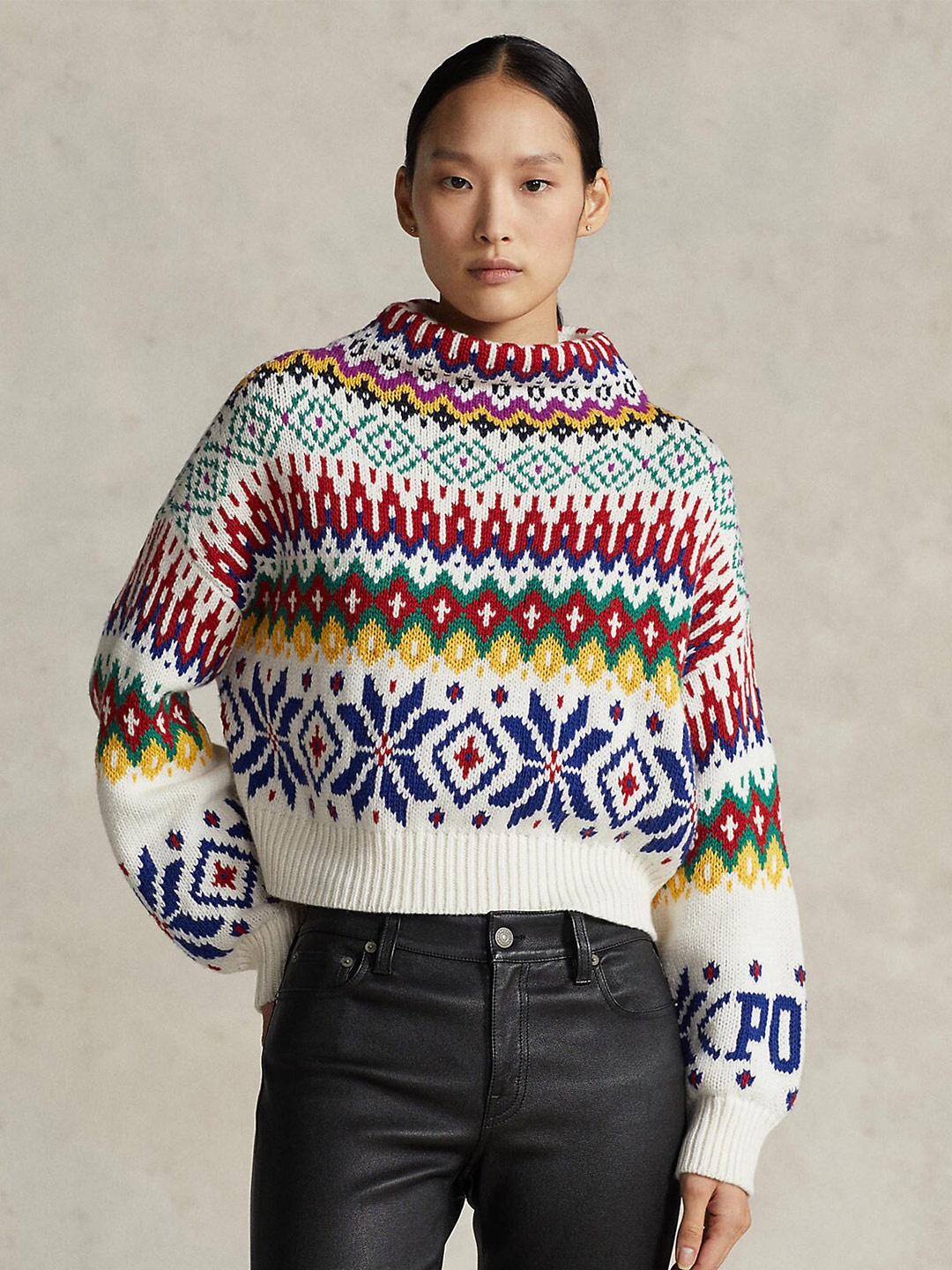 

Polo Ralph Lauren Women Ethnic Motifs Printed Pullover Sweaters, White