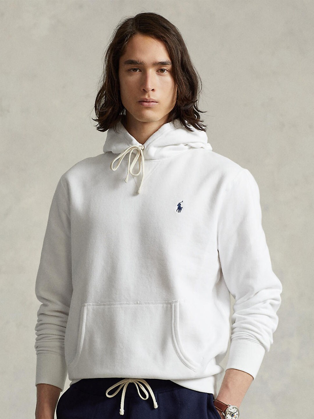

Polo Ralph Lauren Men Embroidered Hooded Cotton Sweatshirt, White