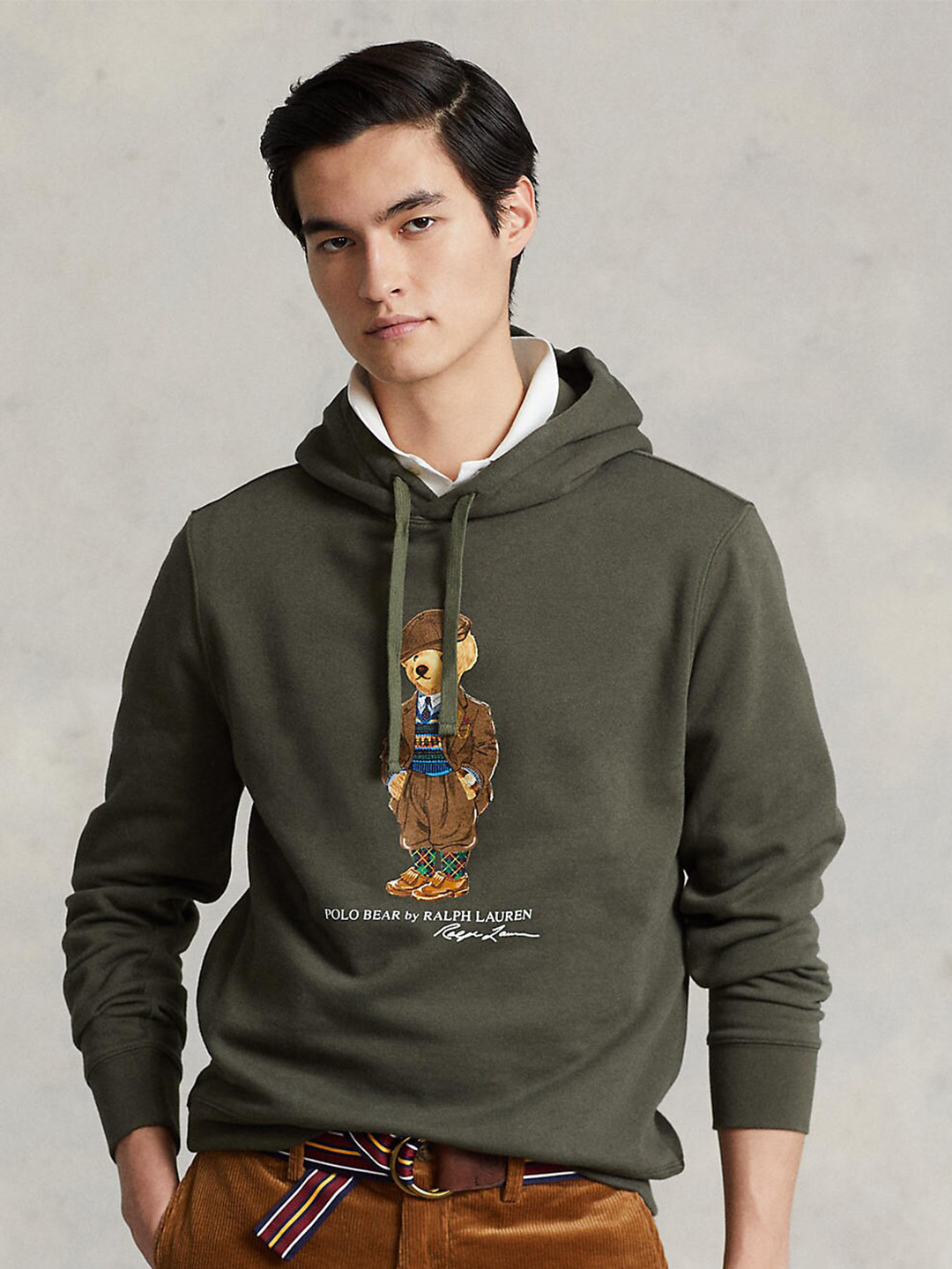 

Polo Ralph Lauren Men Polo Graphic Printed Hooded Pullover Sweatshirt, Olive