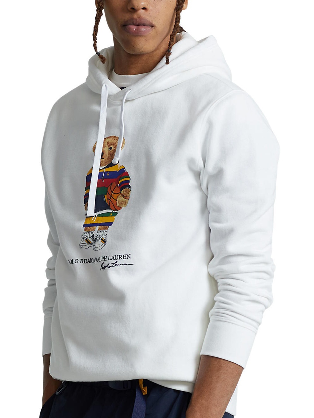 

Polo Ralph Lauren Men Graphic Printed Hooded Pullover Sweatshirt, White