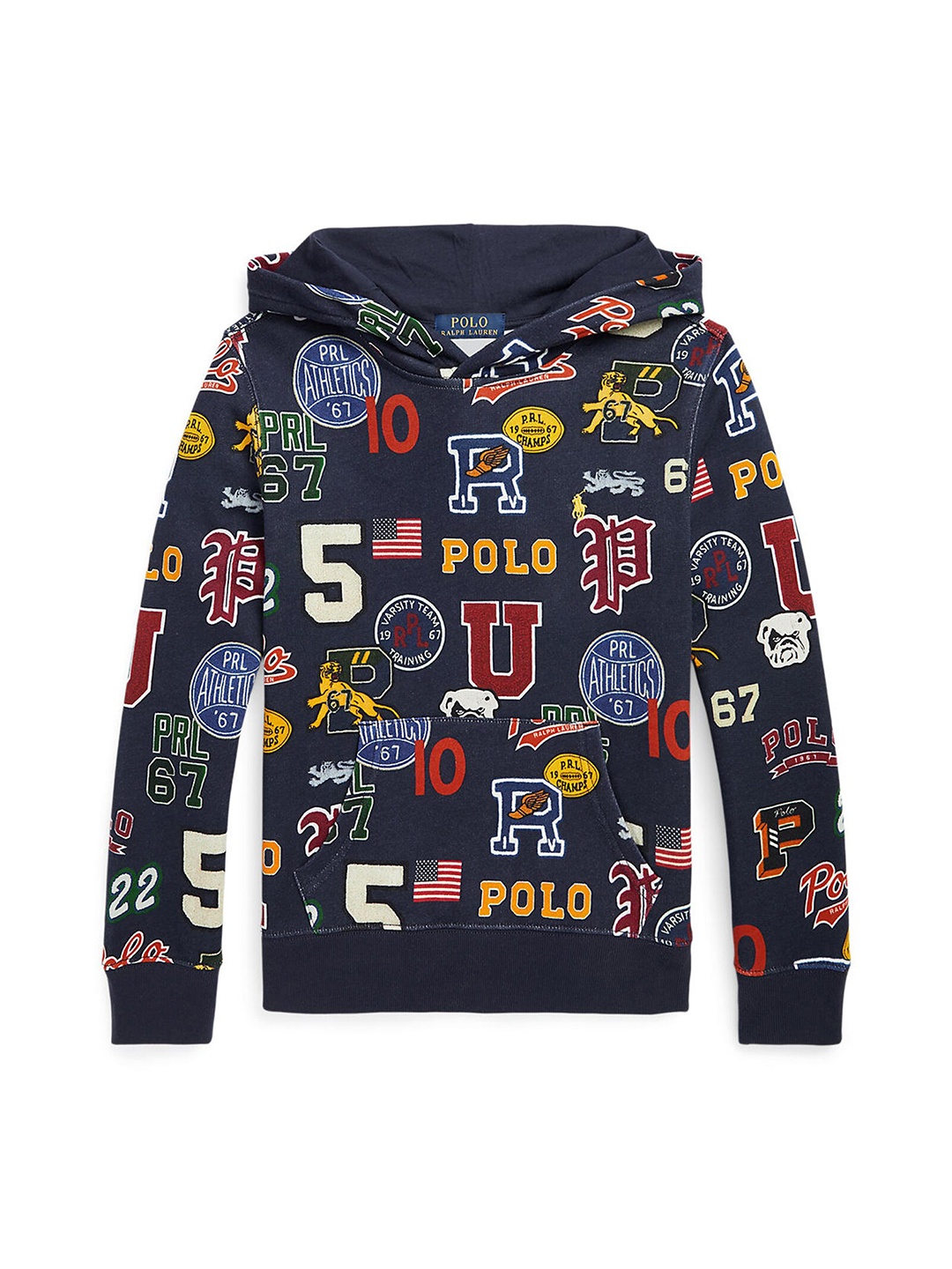 

Polo Ralph Lauren Boys Printed Hooded Pure Cotton Sweatshirts, Black