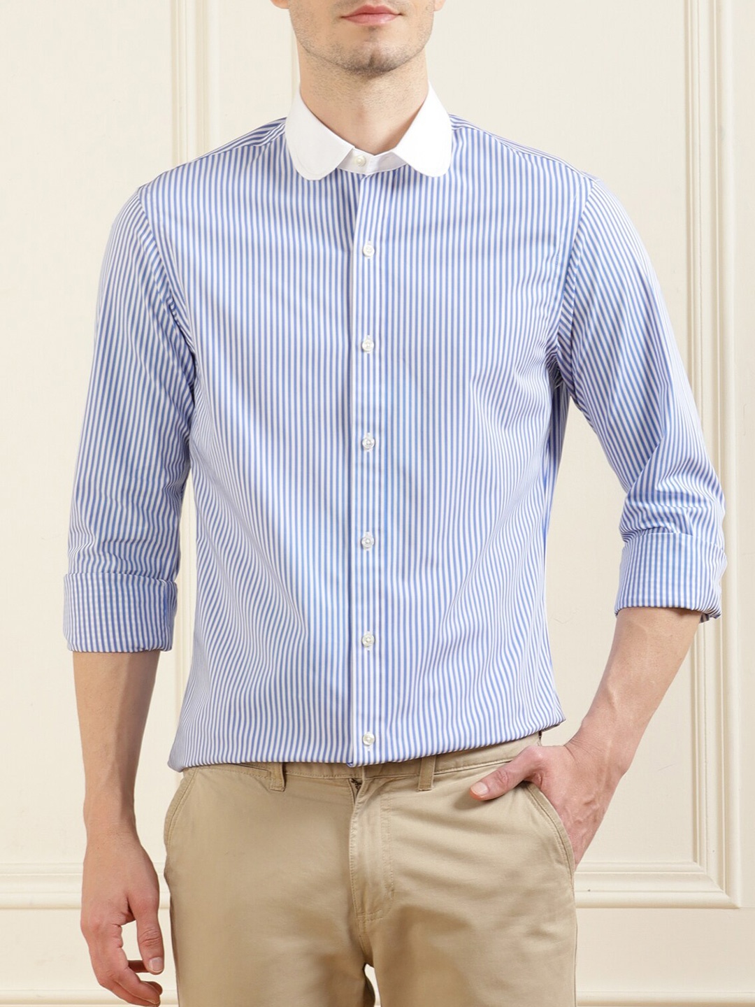 

Polo Ralph Lauren Men Striped Cotton Shirt, Blue