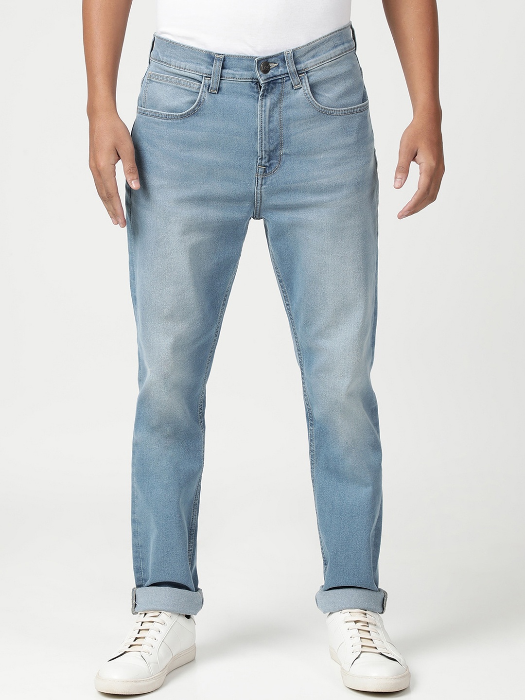 

Lee Men Slim Fit Heavy Fade Stretchable Jeans, Blue