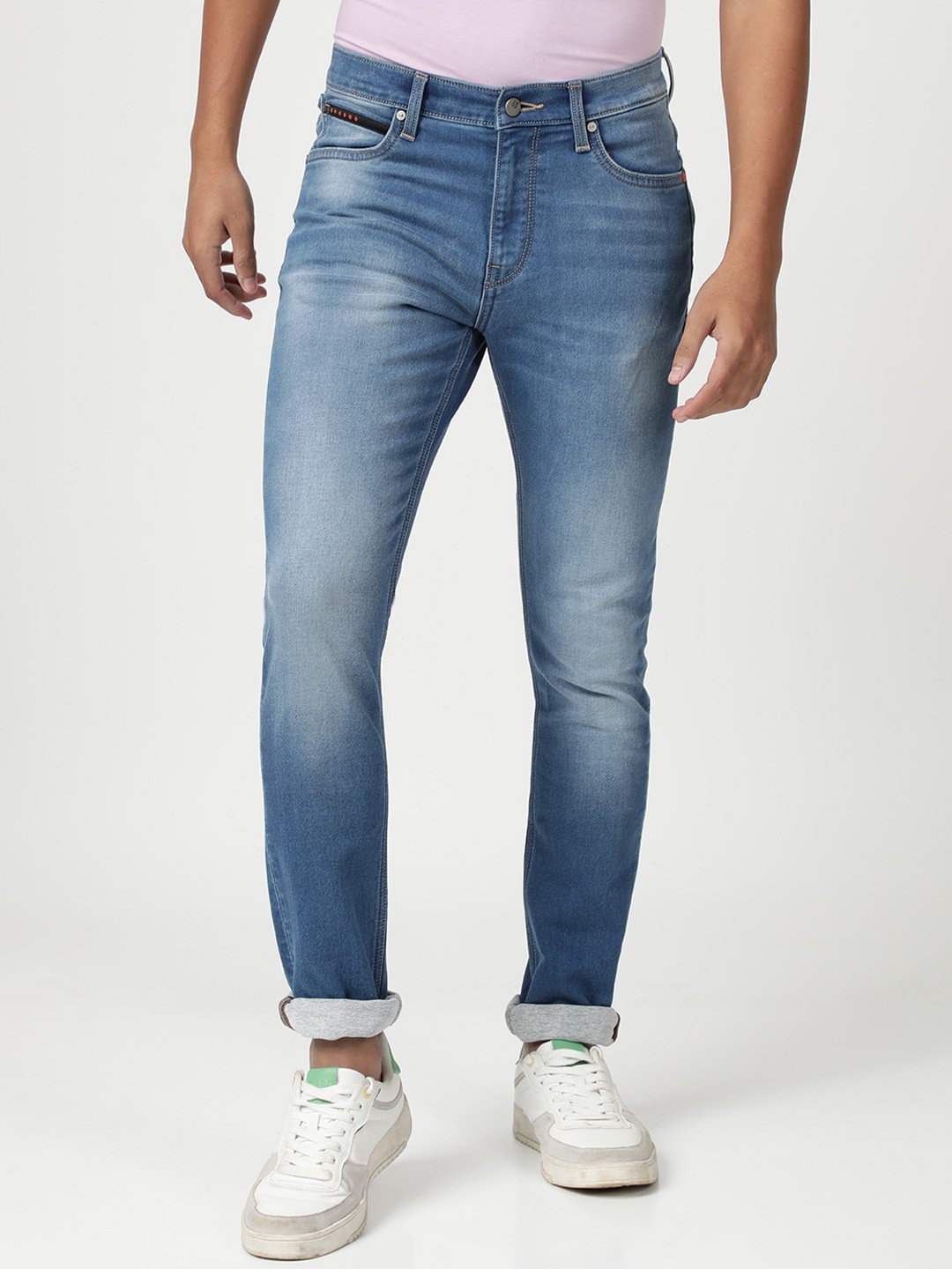 

Lee Men Bruce Skinny Fit Heavy Fade Stretchable Jeans, Blue
