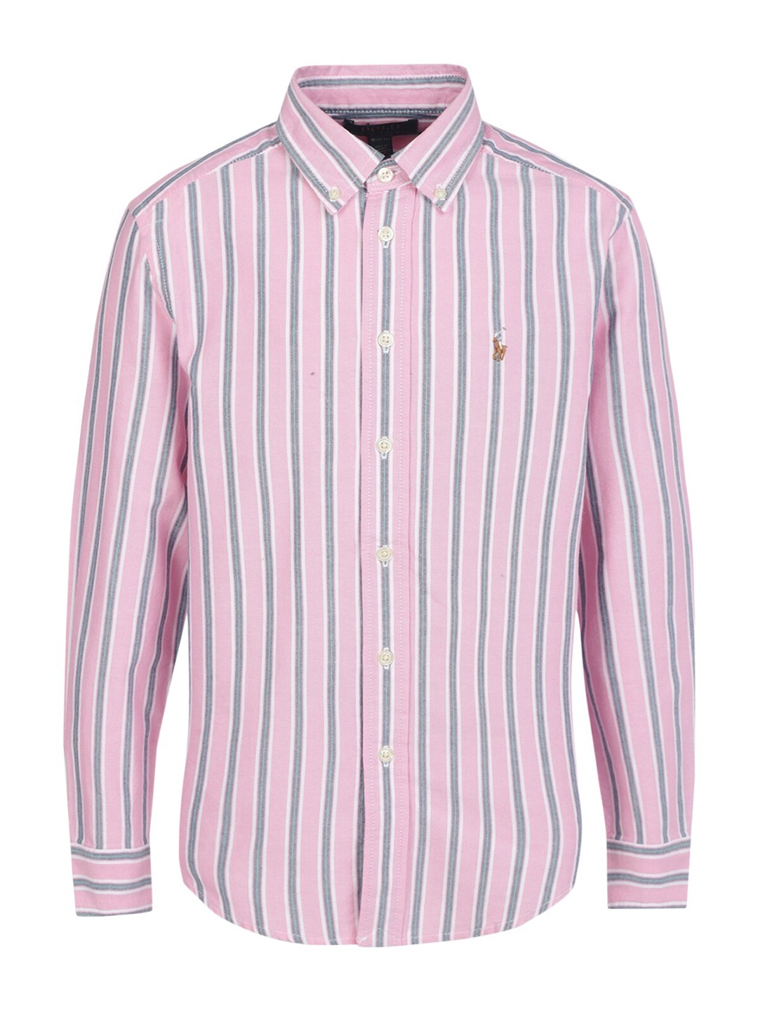 

Polo Ralph Lauren Boys Vertical Stripes Striped Cotton Shirt, Pink