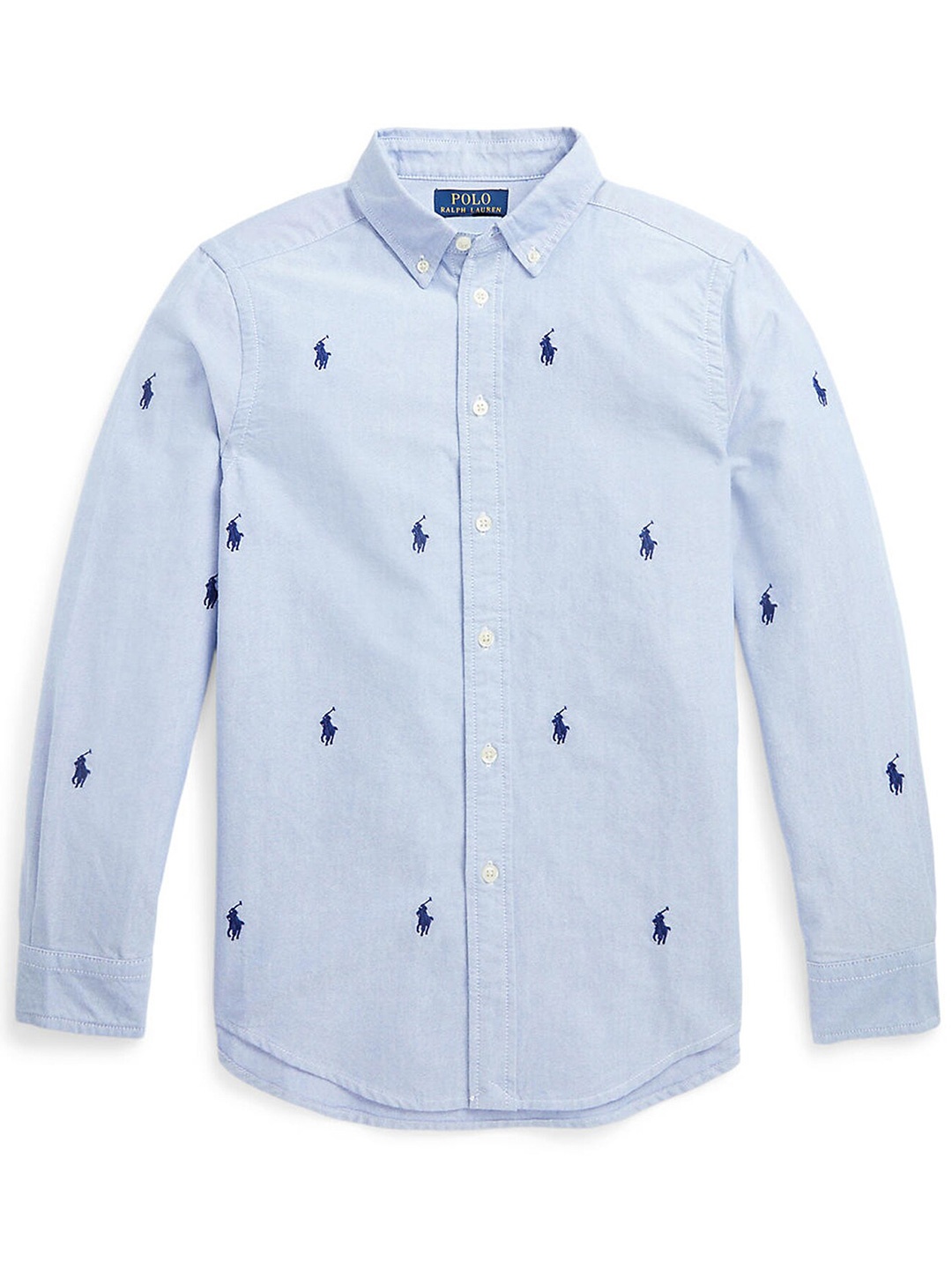 

Polo Ralph Lauren Boys Logo Printed Cotton Casual Shirts, Blue