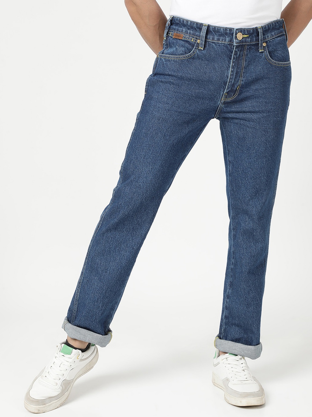 

Wrangler Men Millard Clean Look Regular fit Jeans, Blue