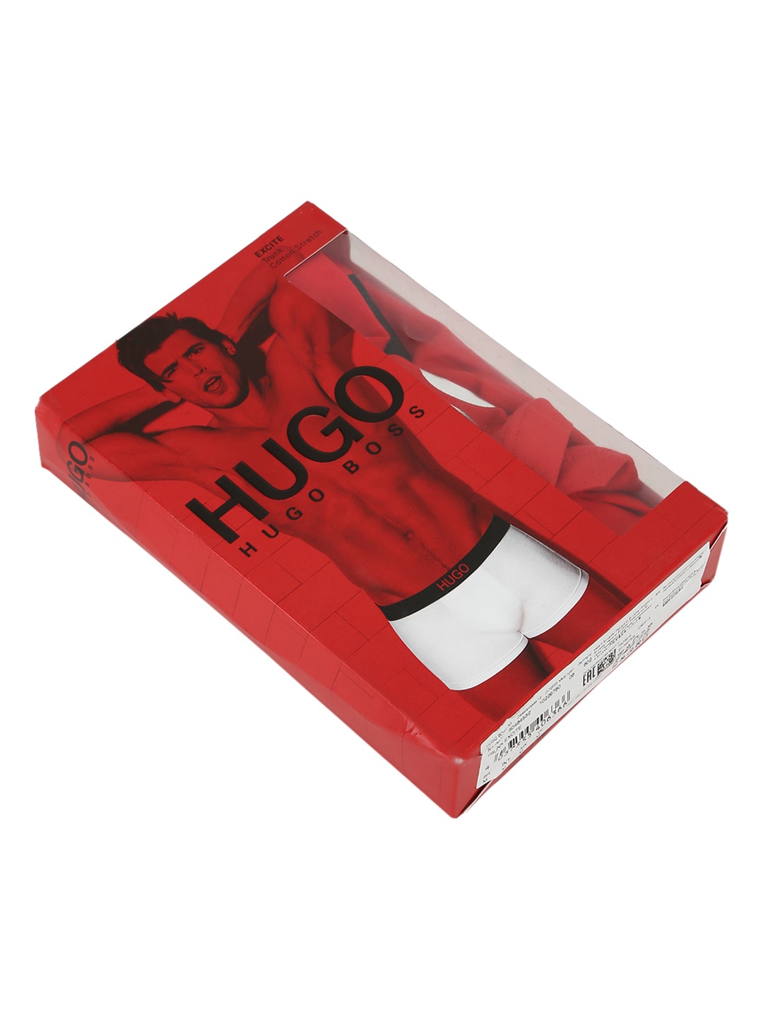 

HUGO Men Outer Elastic Cotton Trunk, Red